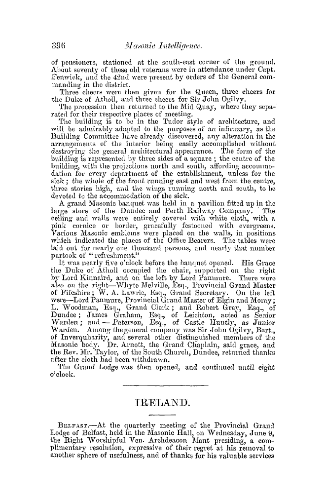 The Freemasons' Quarterly Review: 1852-09-30 - Scotland.