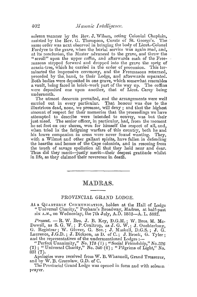 The Freemasons' Quarterly Review: 1852-09-30: 130