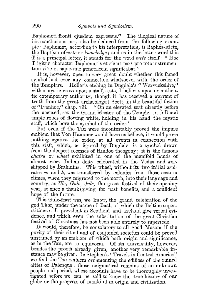 The Freemasons' Quarterly Review: 1853-06-30 - On Symbols And Symbolism,