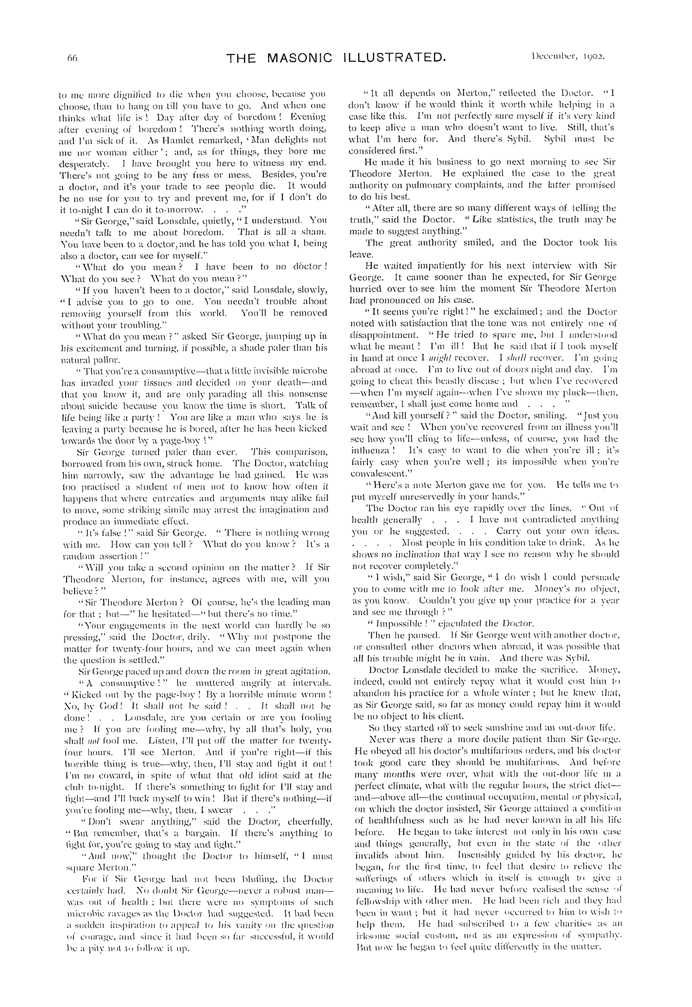 The Masonic Illustrated: 1902-12-01 - A Homœopathic Dose.