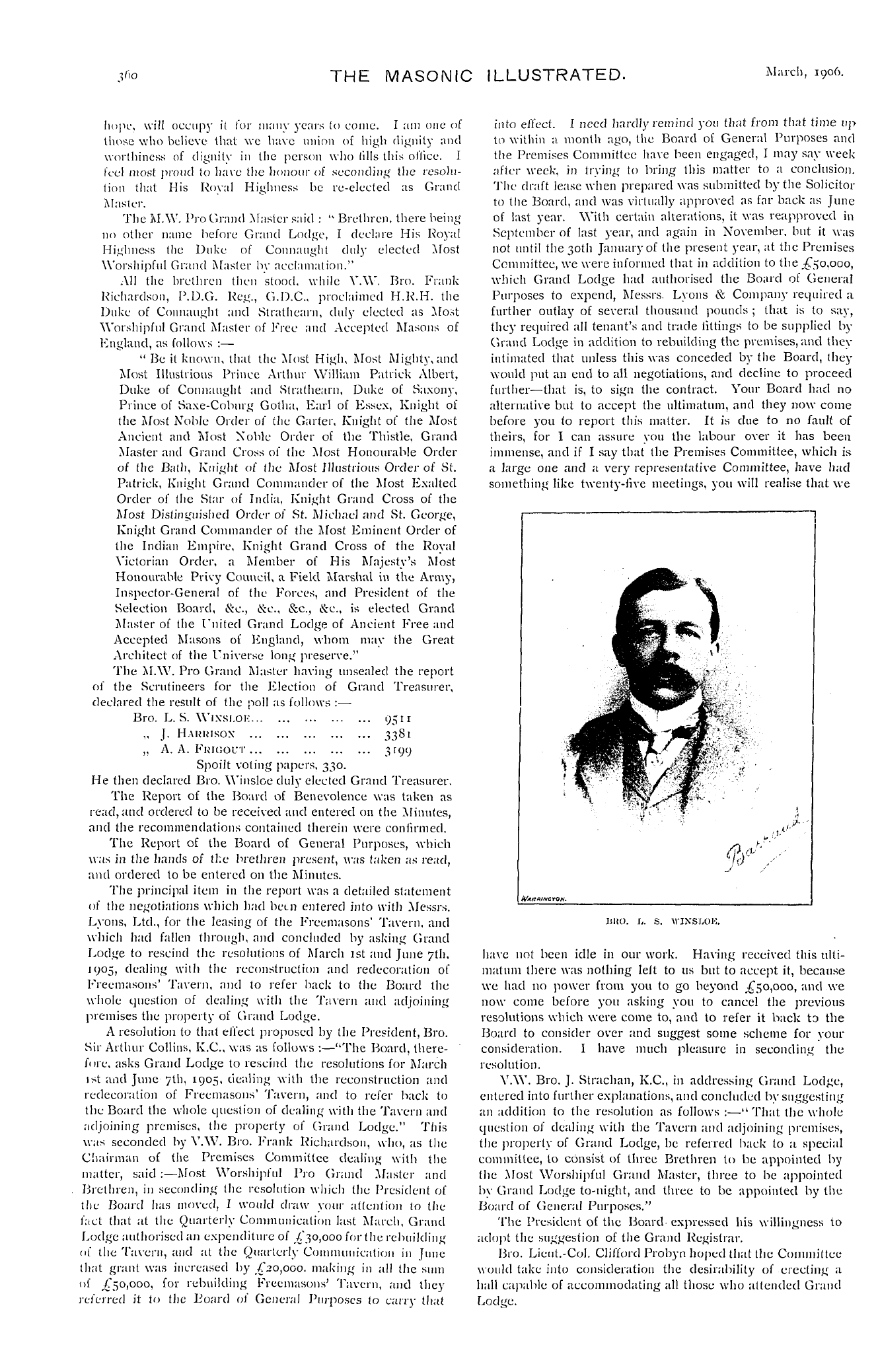 The Masonic Illustrated: 1906-03-01 - United Grand Lodge Ofengland.