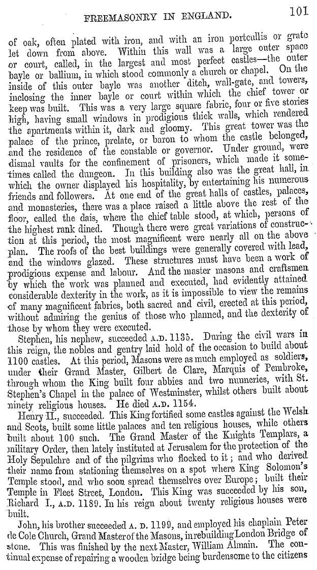 The Masonic Mirror: 1855-01-01 - Freemasonry In England.