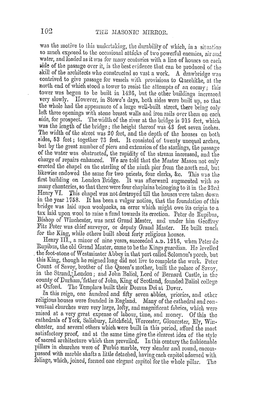 The Masonic Mirror: 1855-01-01 - Freemasonry In England.