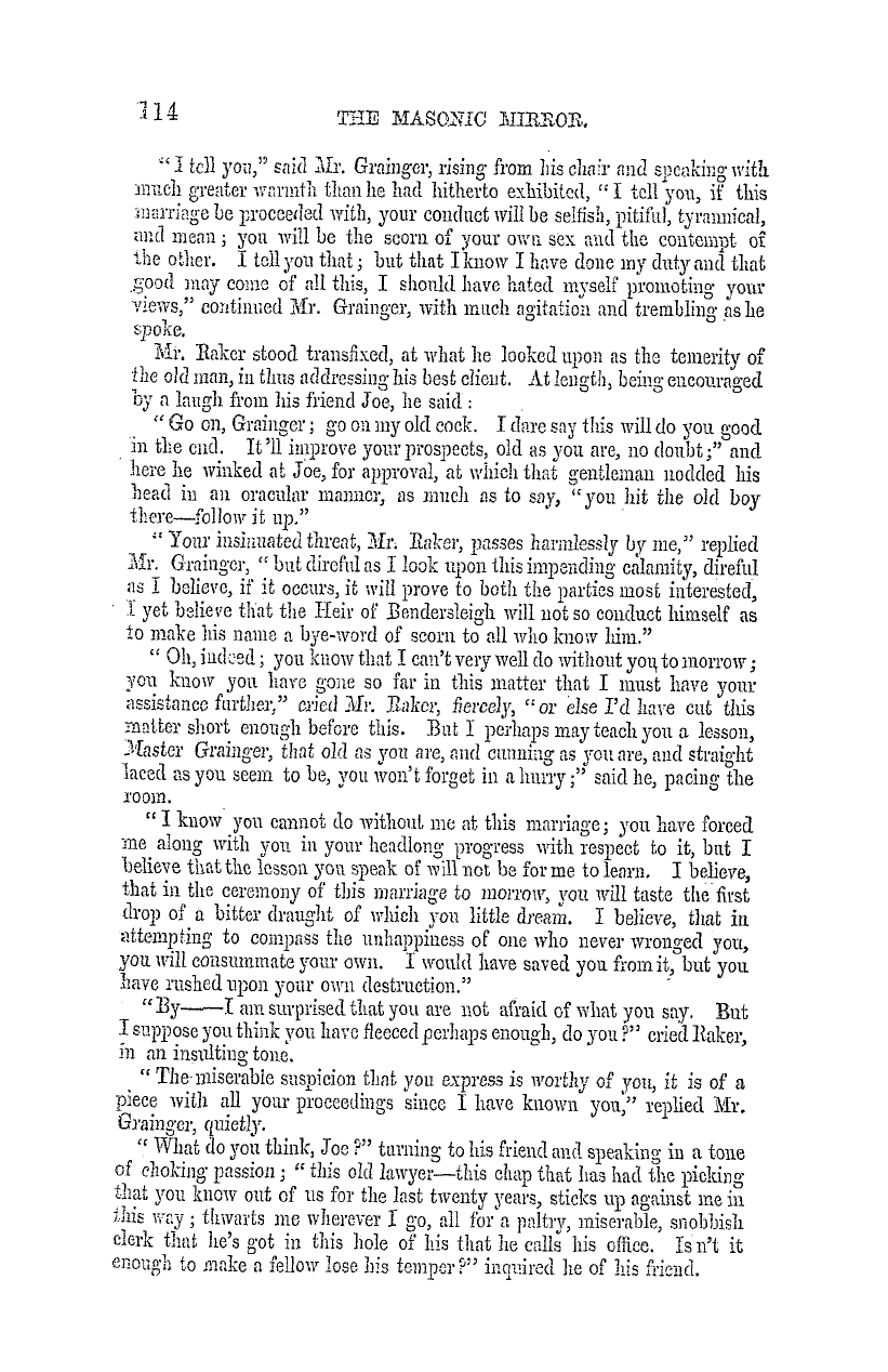 The Masonic Mirror: 1855-01-01 - The Heir Of Bendersleigh; Or, The Freemason's Promise.