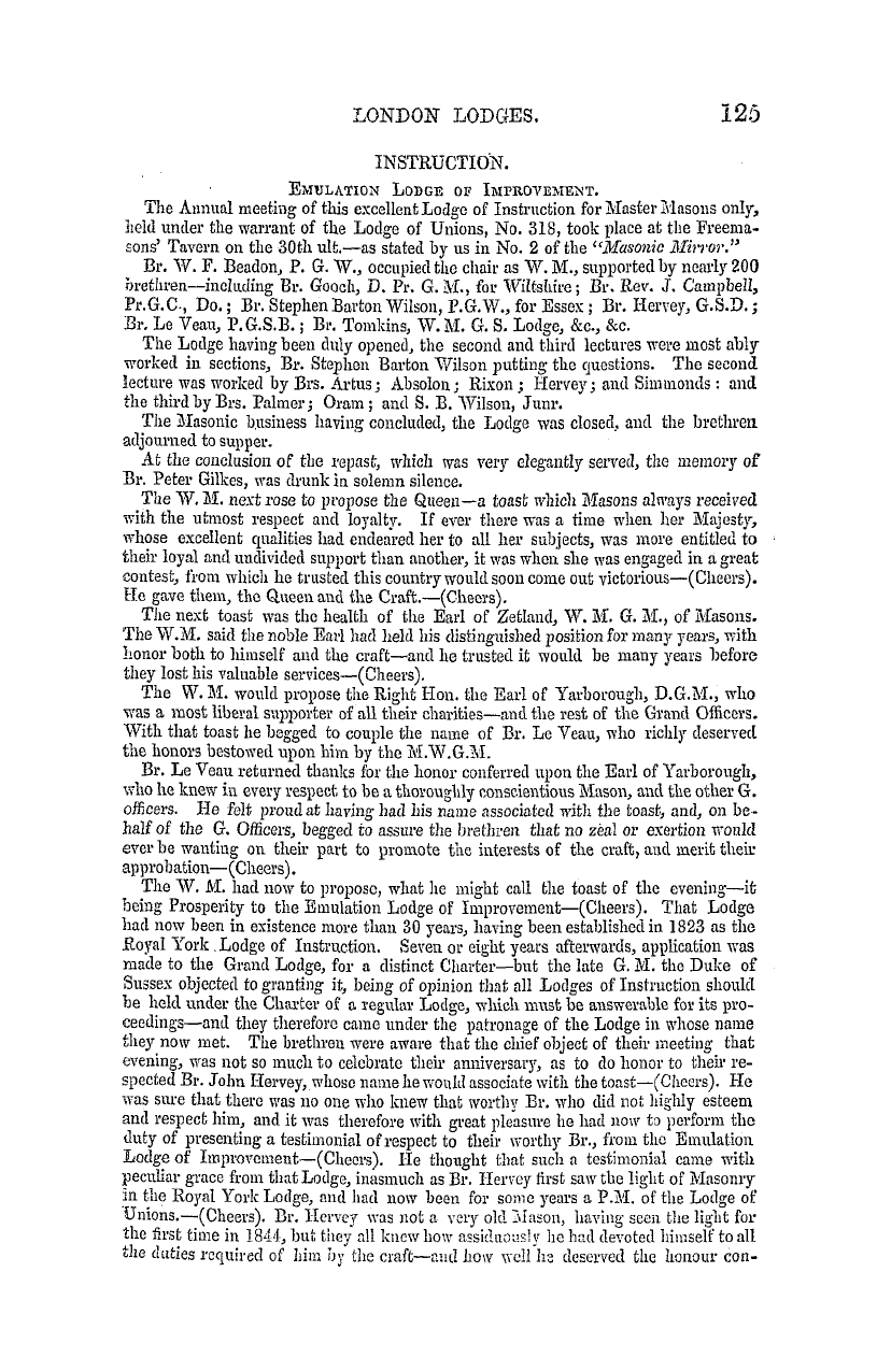 The Masonic Mirror: 1855-01-01 - Masonic Intelligence.