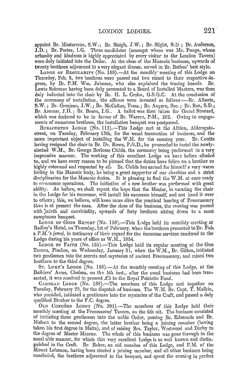 The Masonic Mirror: 1855-03-01 - New Provincial Grand Masters.