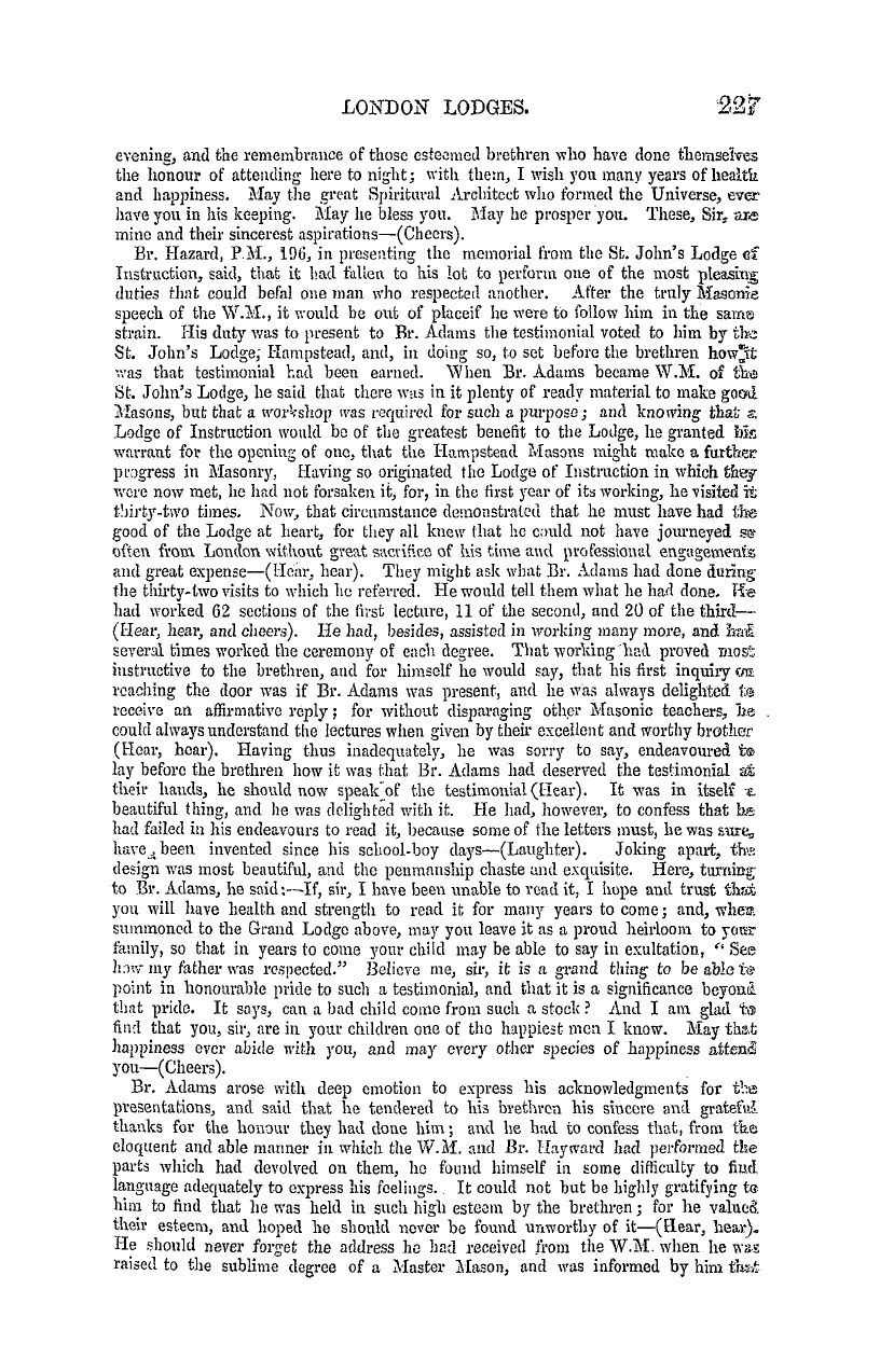 The Masonic Mirror: 1855-03-01 - New Provincial Grand Masters.