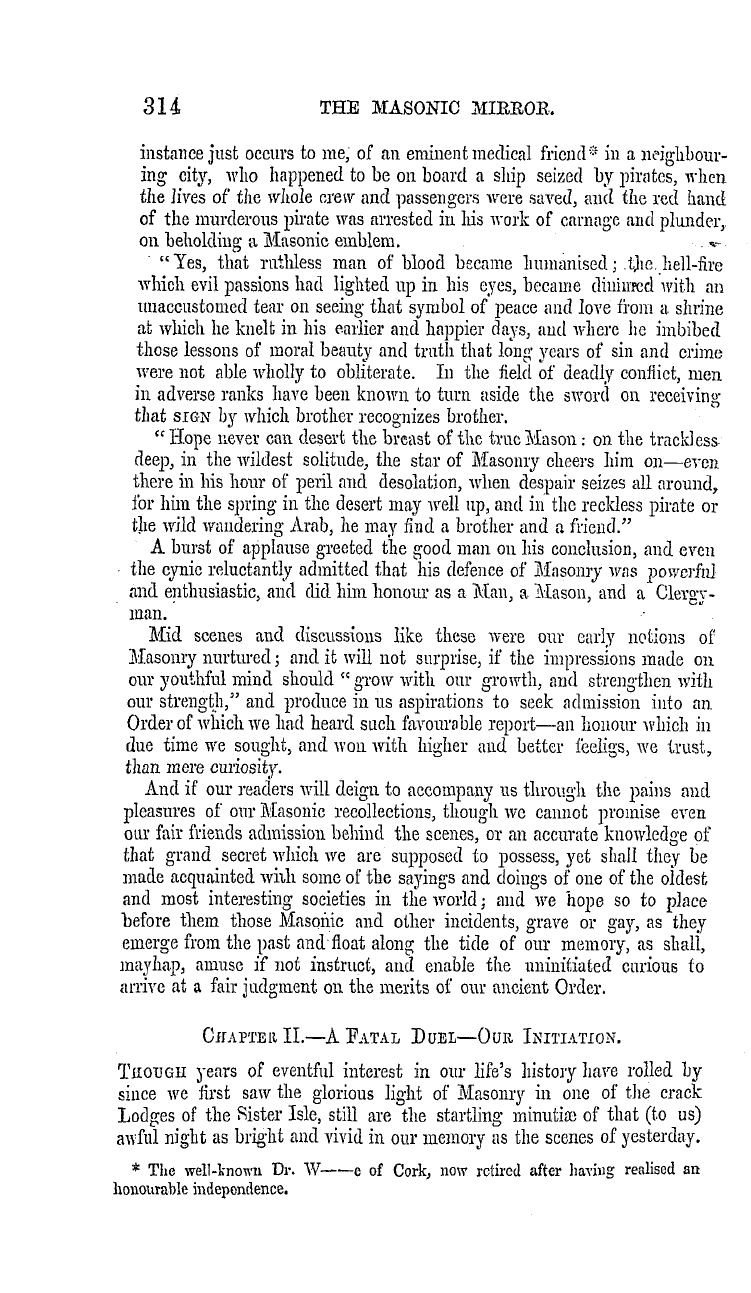 The Masonic Mirror: 1855-05-01 - Masonic Reminiscences.