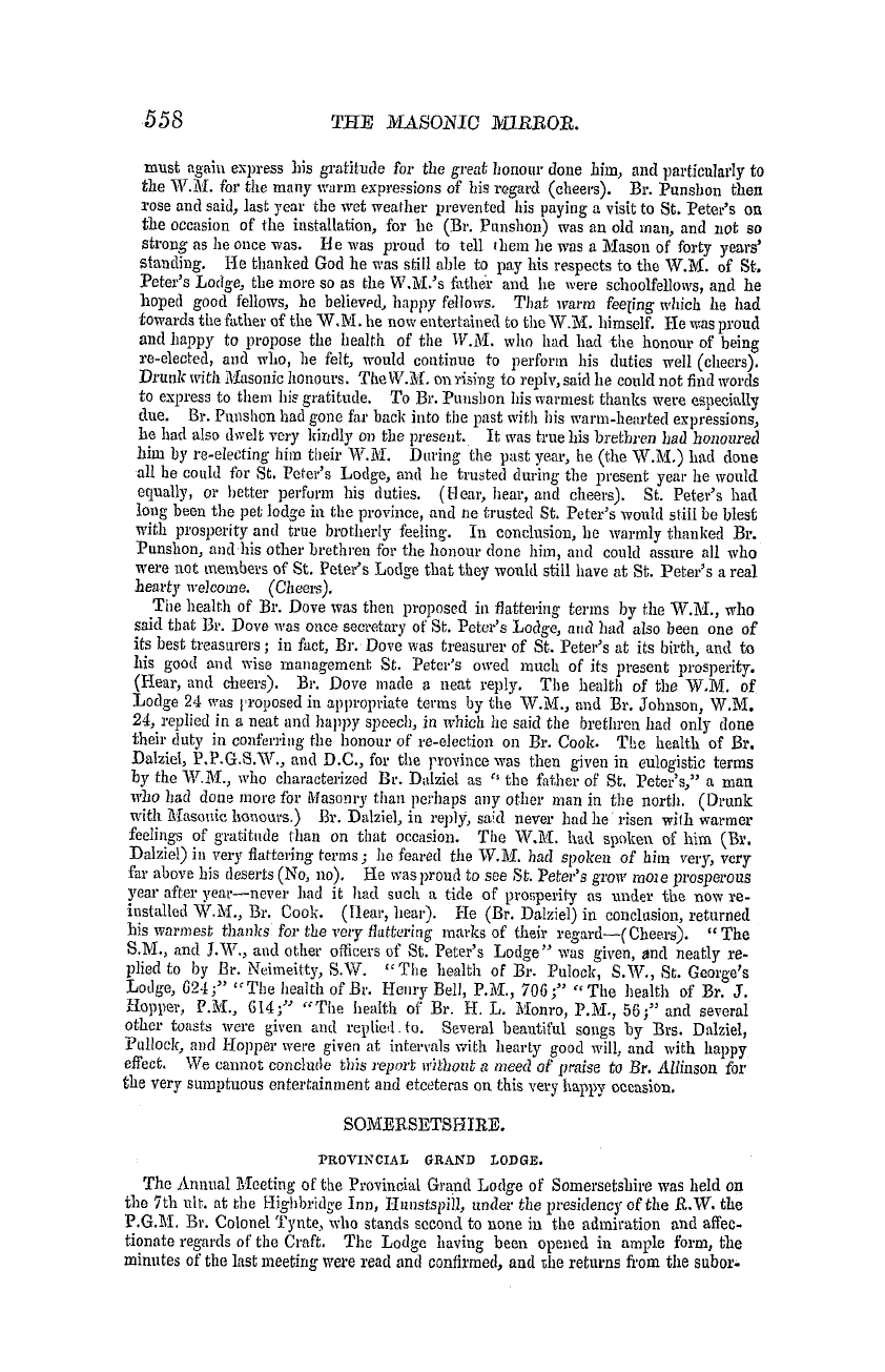 The Masonic Mirror: 1855-09-01 - Provincial Lodges.