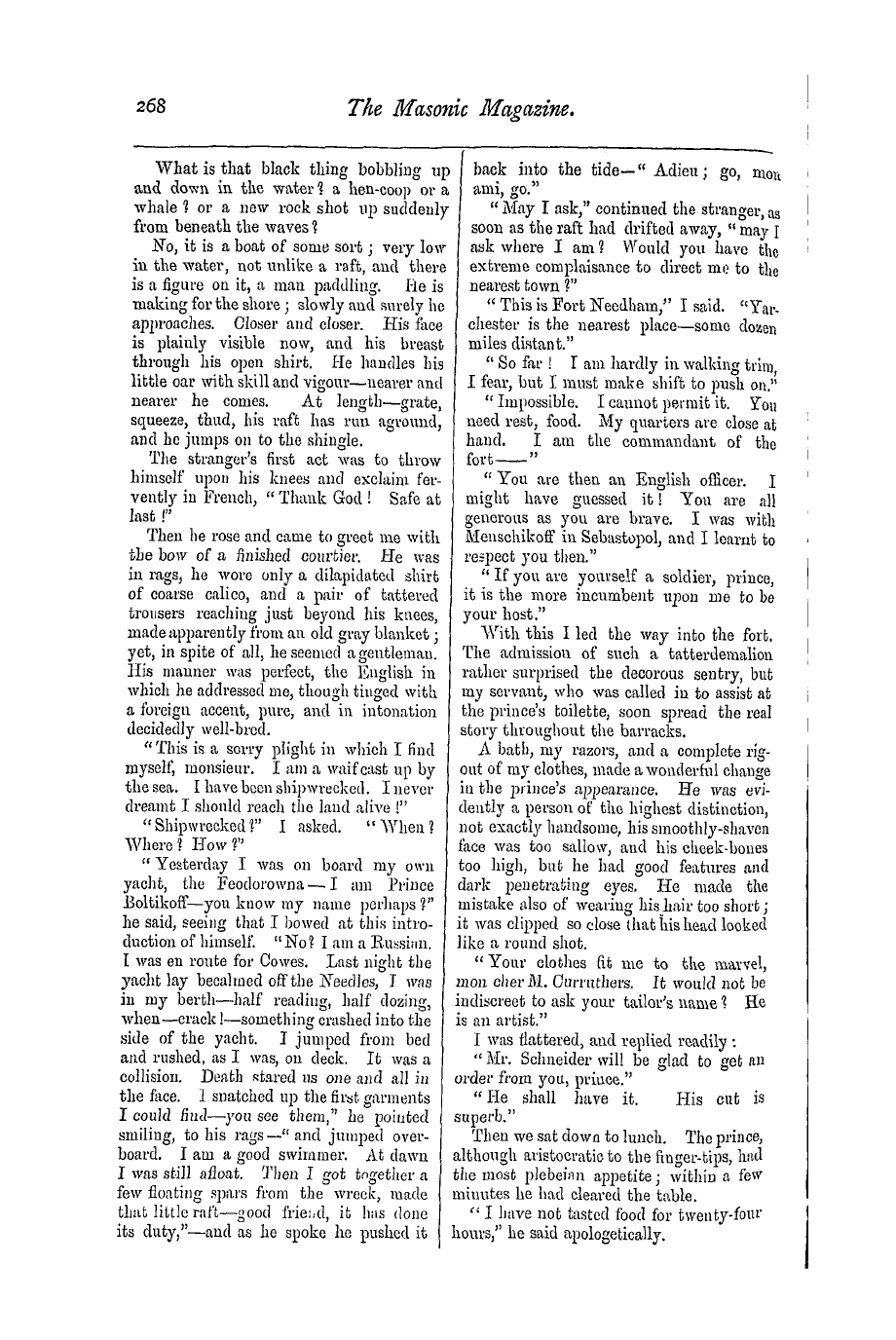 The Masonic Magazine: 1876-12-01 - Prince Boltikoff: