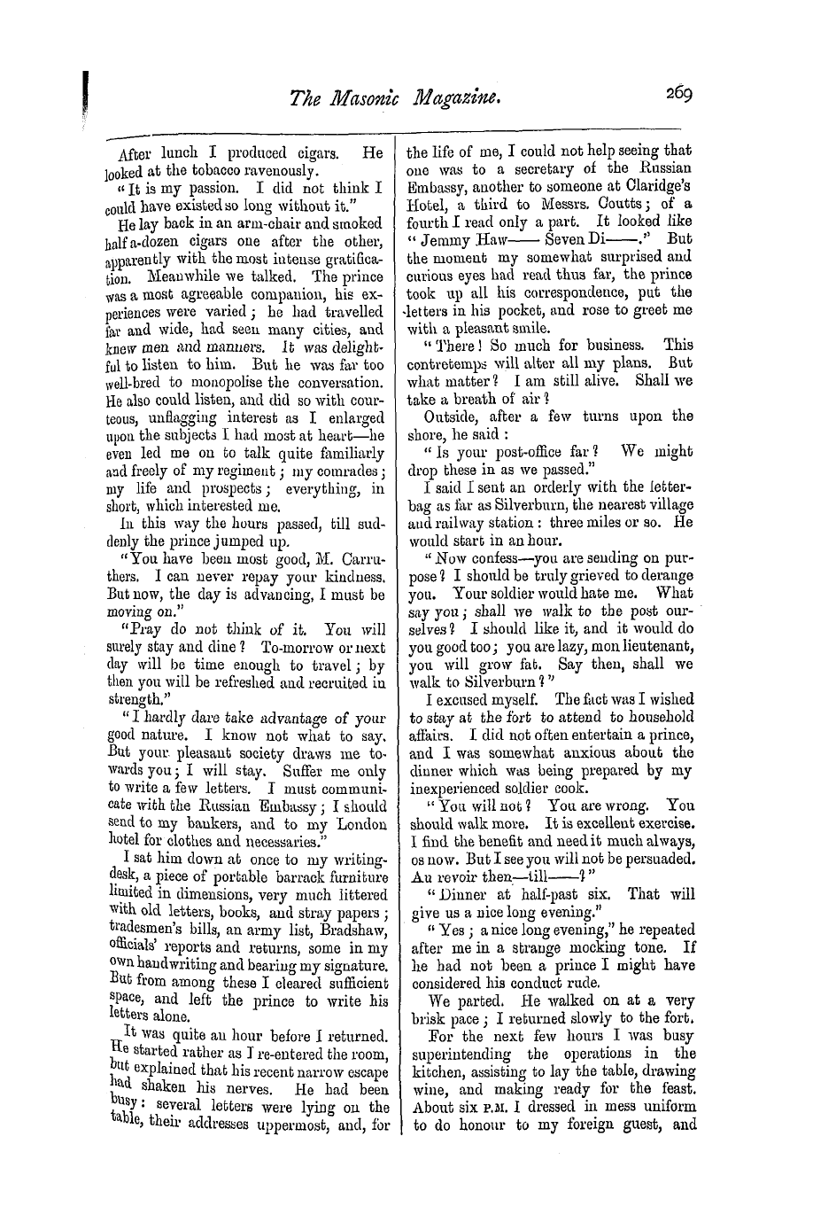 The Masonic Magazine: 1876-12-01 - Prince Boltikoff: