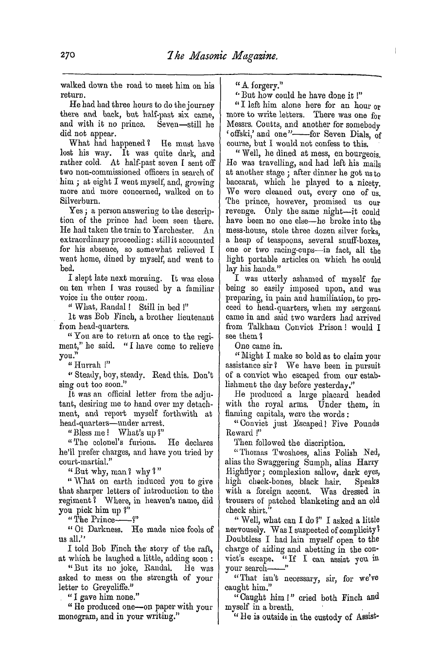 The Masonic Magazine: 1876-12-01 - Prince Boltikoff: