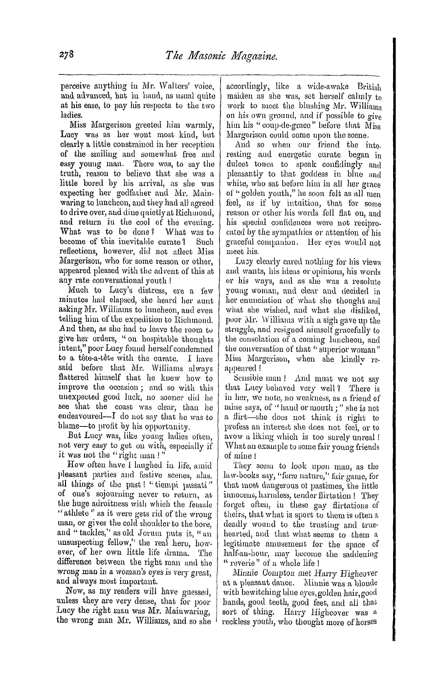 The Masonic Magazine: 1876-12-01 - An Old, Old Story.