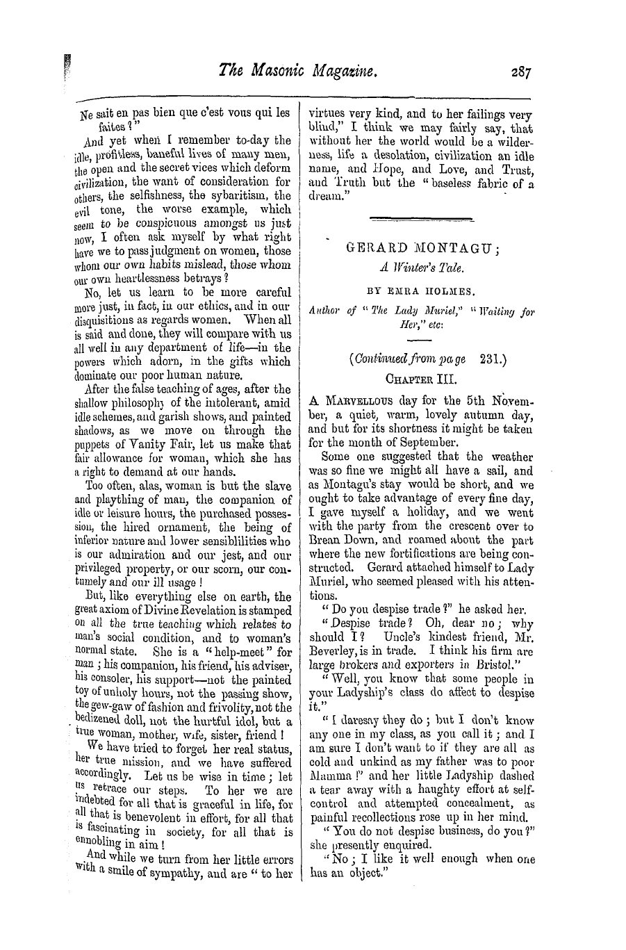 The Masonic Magazine: 1876-12-01 - Gerard Montagu;