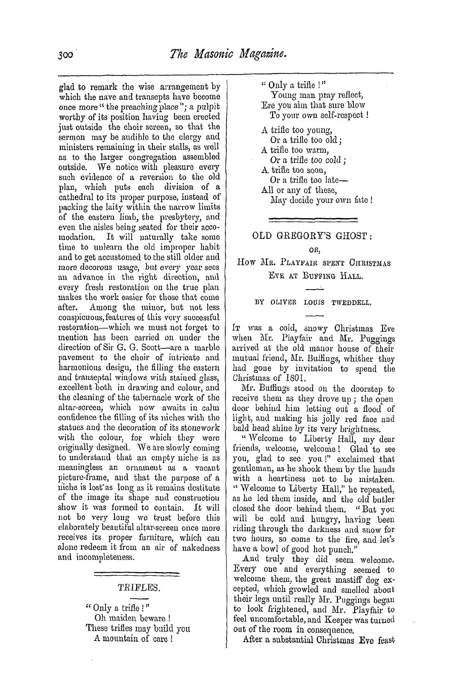 The Masonic Magazine: 1876-12-01 - Durham Cathedral.