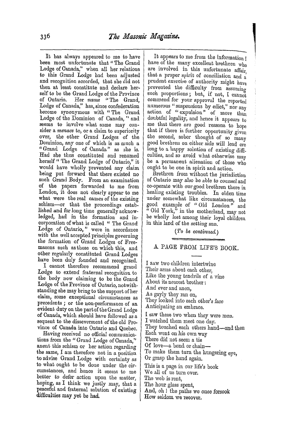 The Masonic Magazine: 1876-12-01 - Address Of The Grand Master, J. H. Graham, L.L.D., &C.