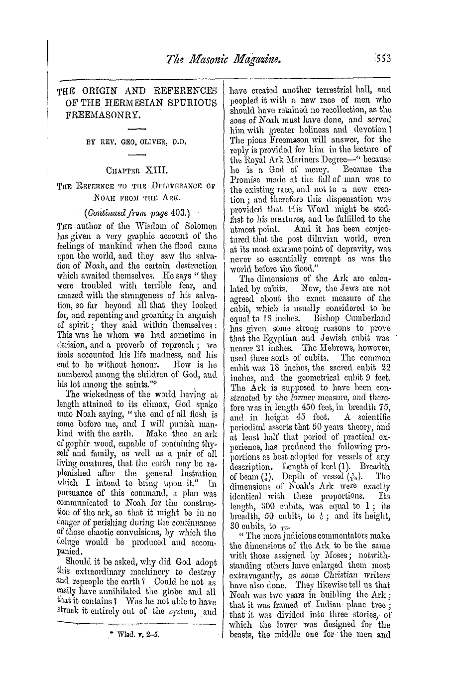 The Masonic Magazine: 1877-04-01 - The Origin And References Of The Hermesian Spurious Freemasonry.