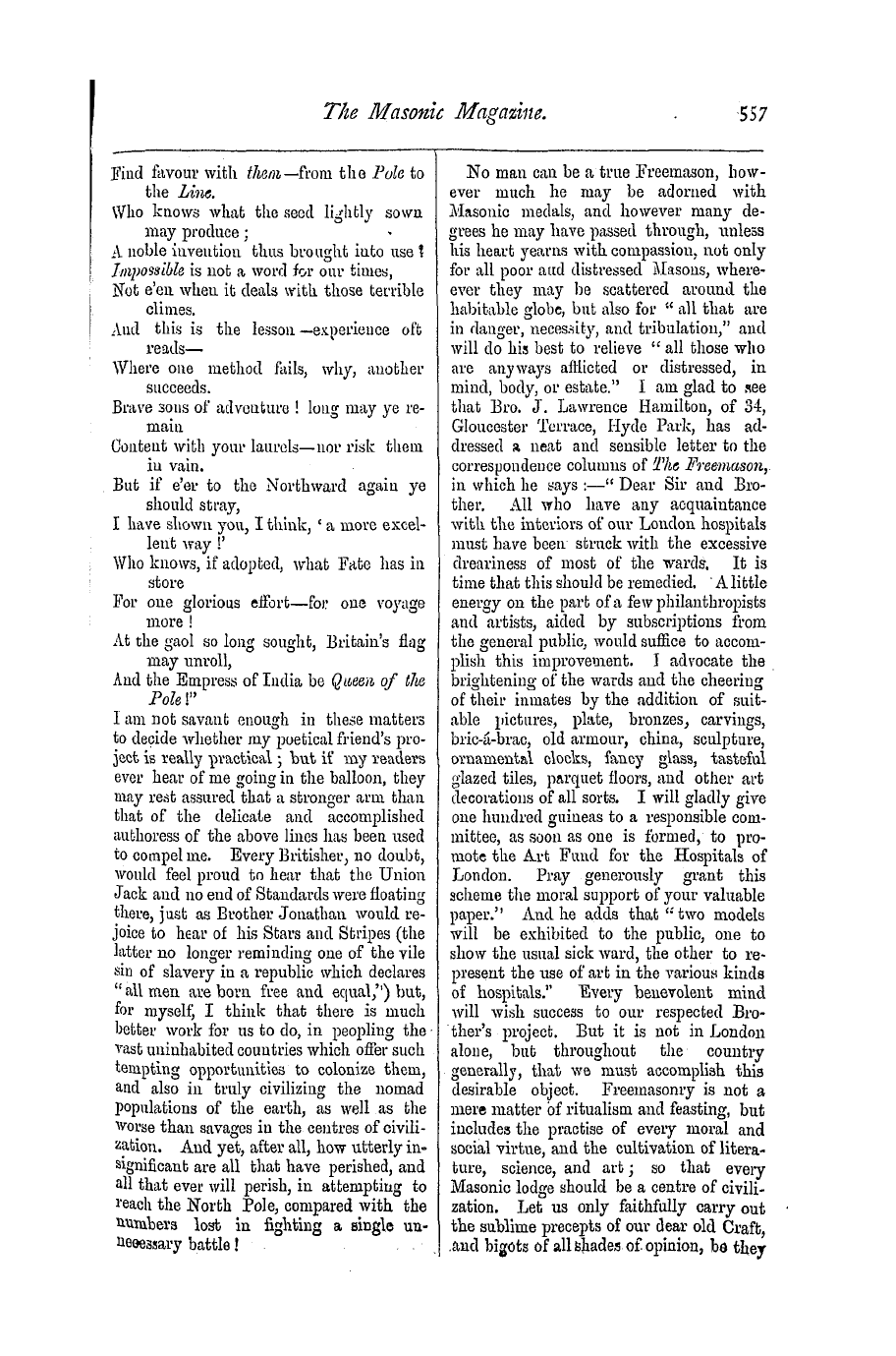 The Masonic Magazine: 1877-04-01 - Notes On Literature, Science And Art.