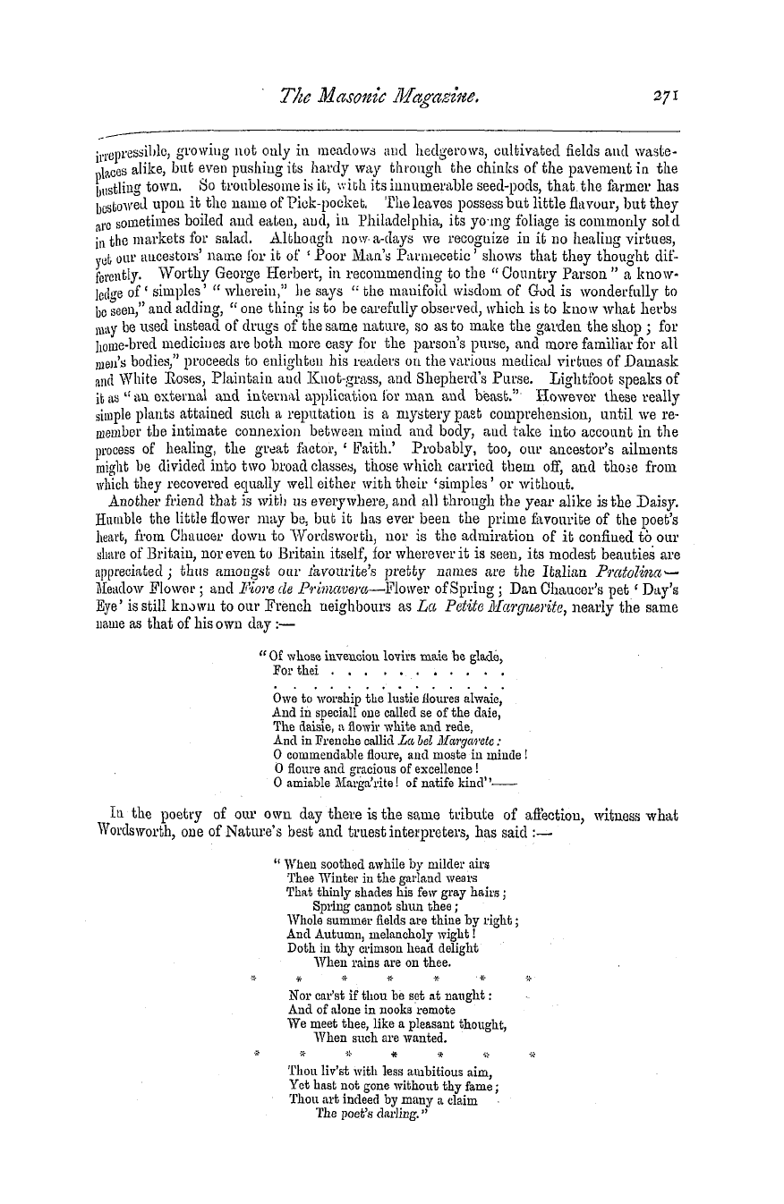 The Masonic Magazine: 1877-12-01 - The Work Of Nature In The Months.