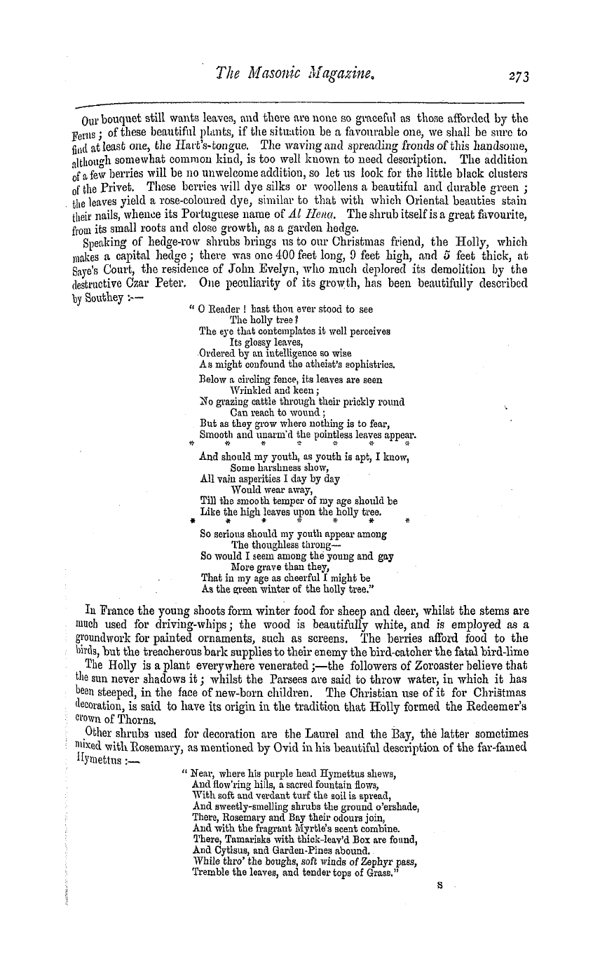 The Masonic Magazine: 1877-12-01 - The Work Of Nature In The Months.