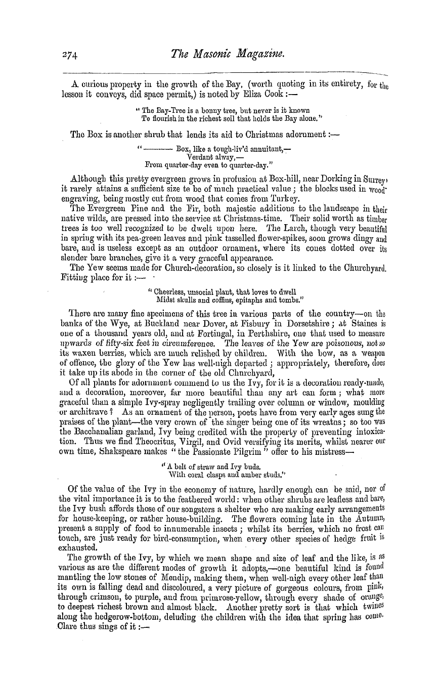 The Masonic Magazine: 1877-12-01 - The Work Of Nature In The Months.