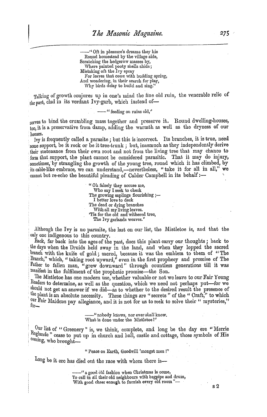 The Masonic Magazine: 1877-12-01 - The Work Of Nature In The Months.