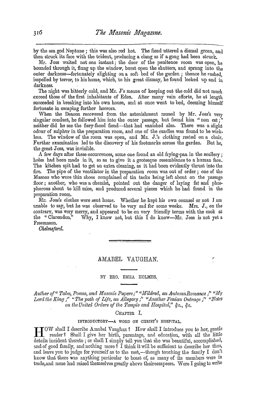 The Masonic Magazine: 1877-12-01 - Amabel Vaughan.