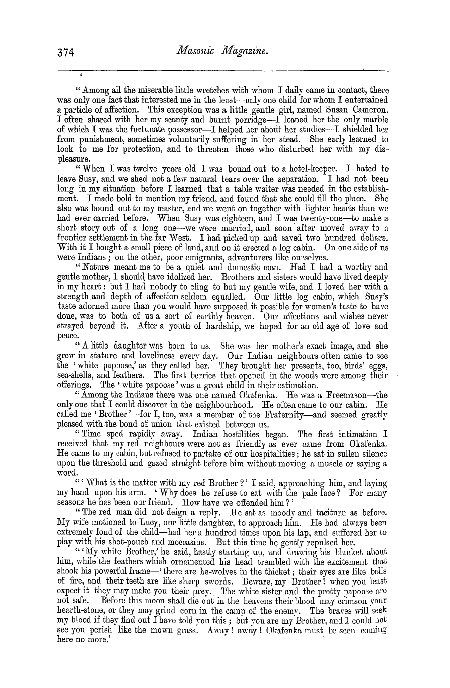 The Masonic Magazine: 1879-02-01 - The White Rose Of The Cherokees.