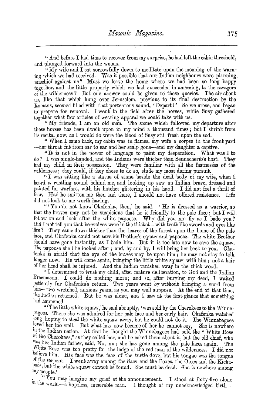 The Masonic Magazine: 1879-02-01 - The White Rose Of The Cherokees.