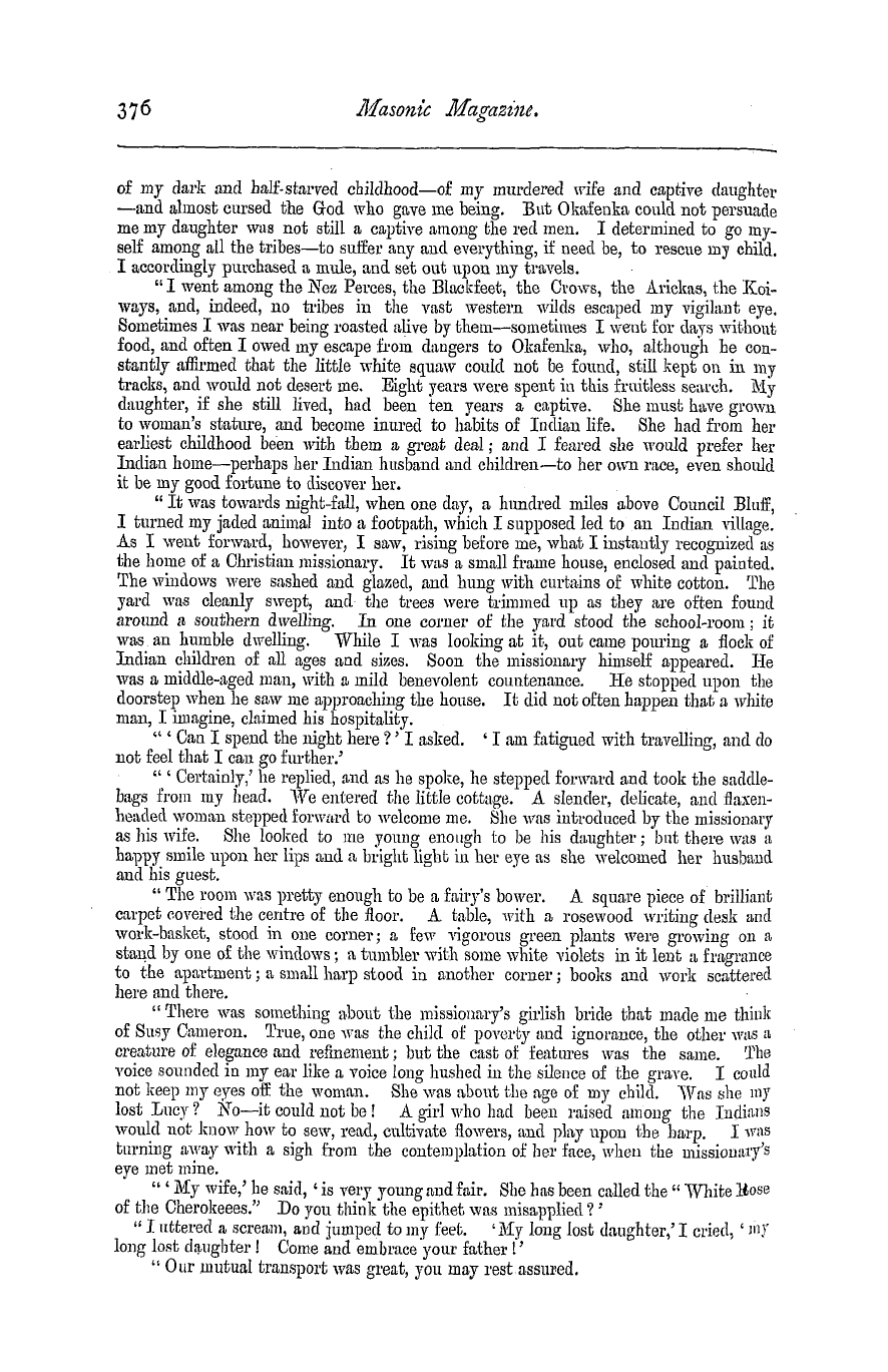 The Masonic Magazine: 1879-02-01 - The White Rose Of The Cherokees.