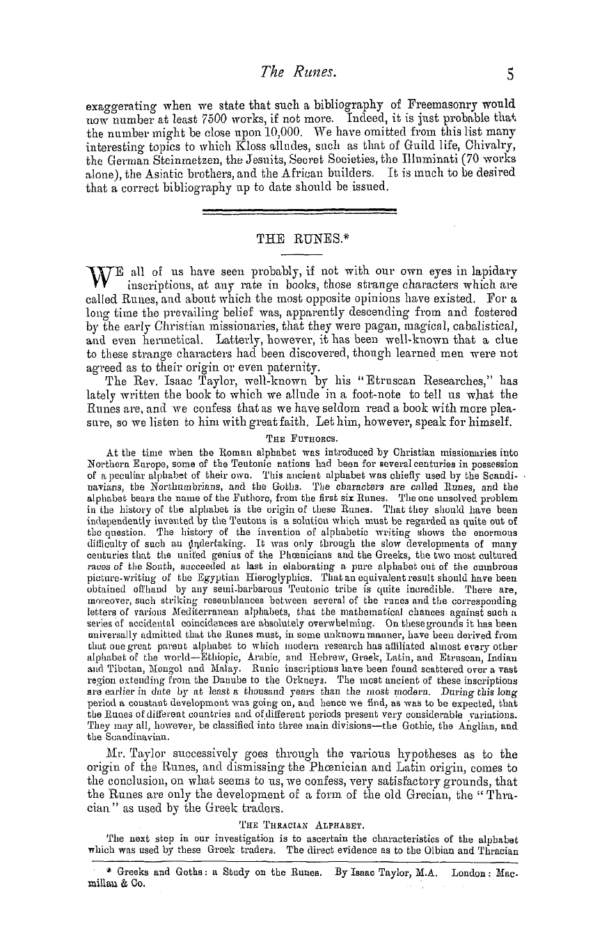 The Masonic Magazine: 1880-07-01 - Kloss's Masonic Bibliography.