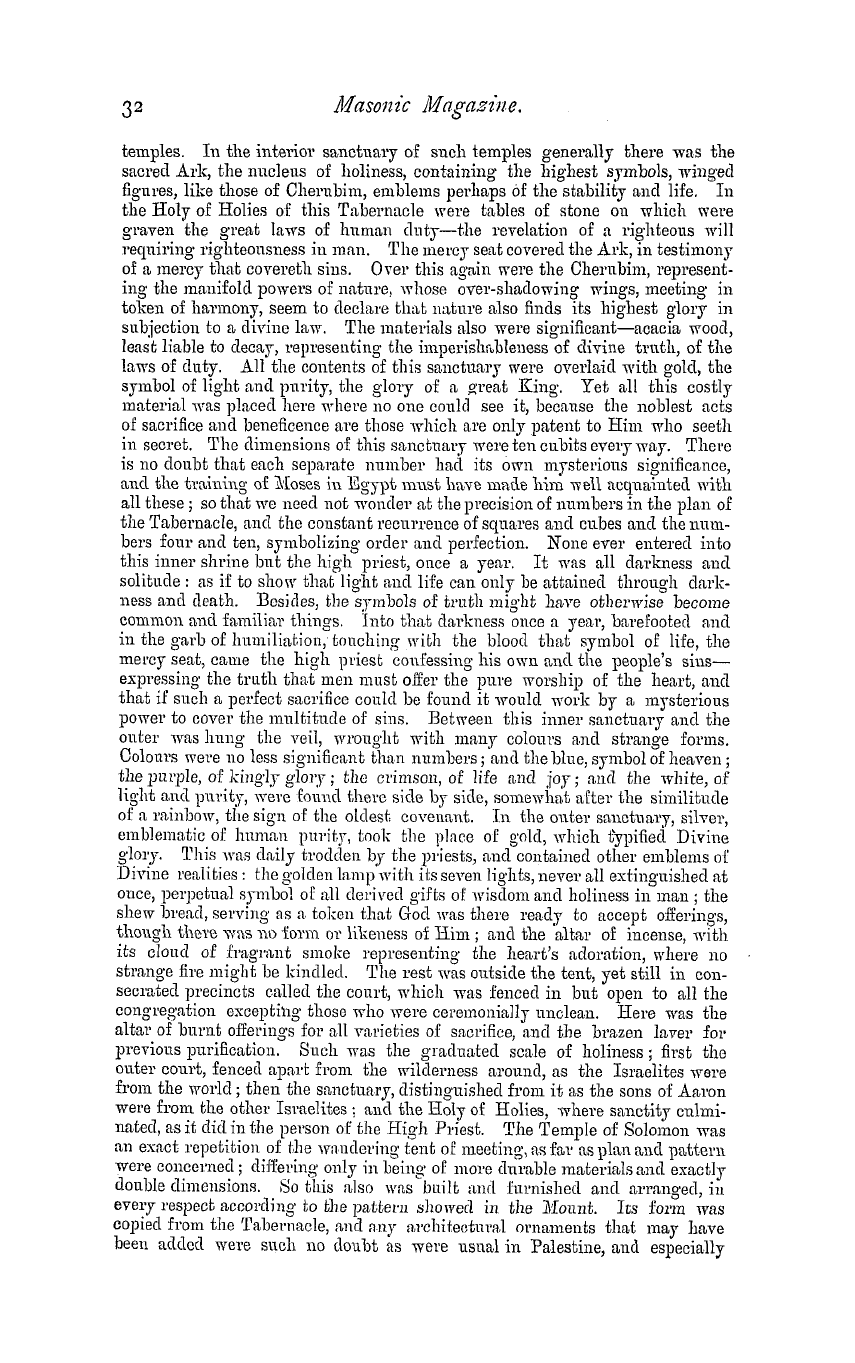 The Masonic Magazine: 1880-07-01 - A Sermon