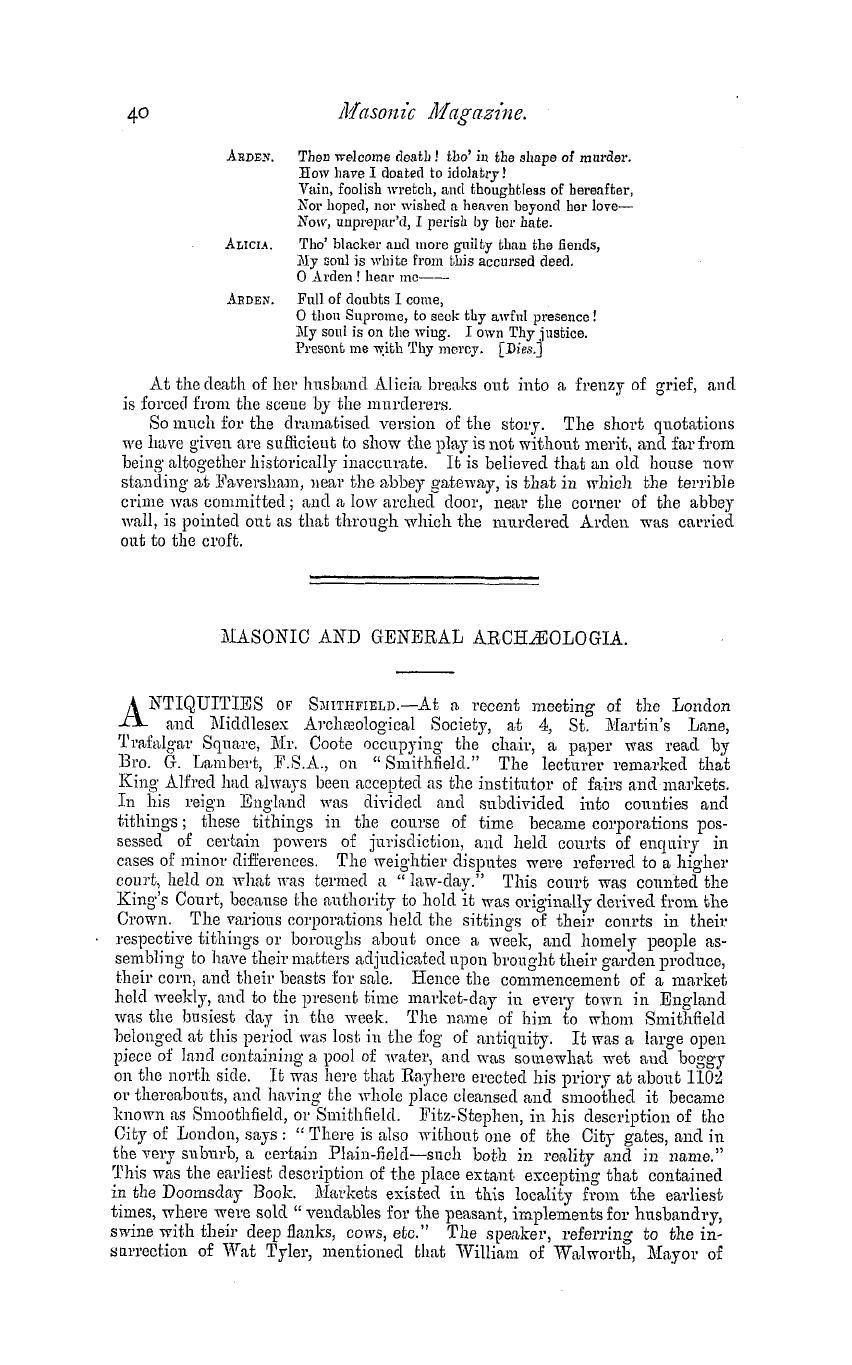 The Masonic Magazine: 1880-07-01 - Masonic And General Archaeologia.