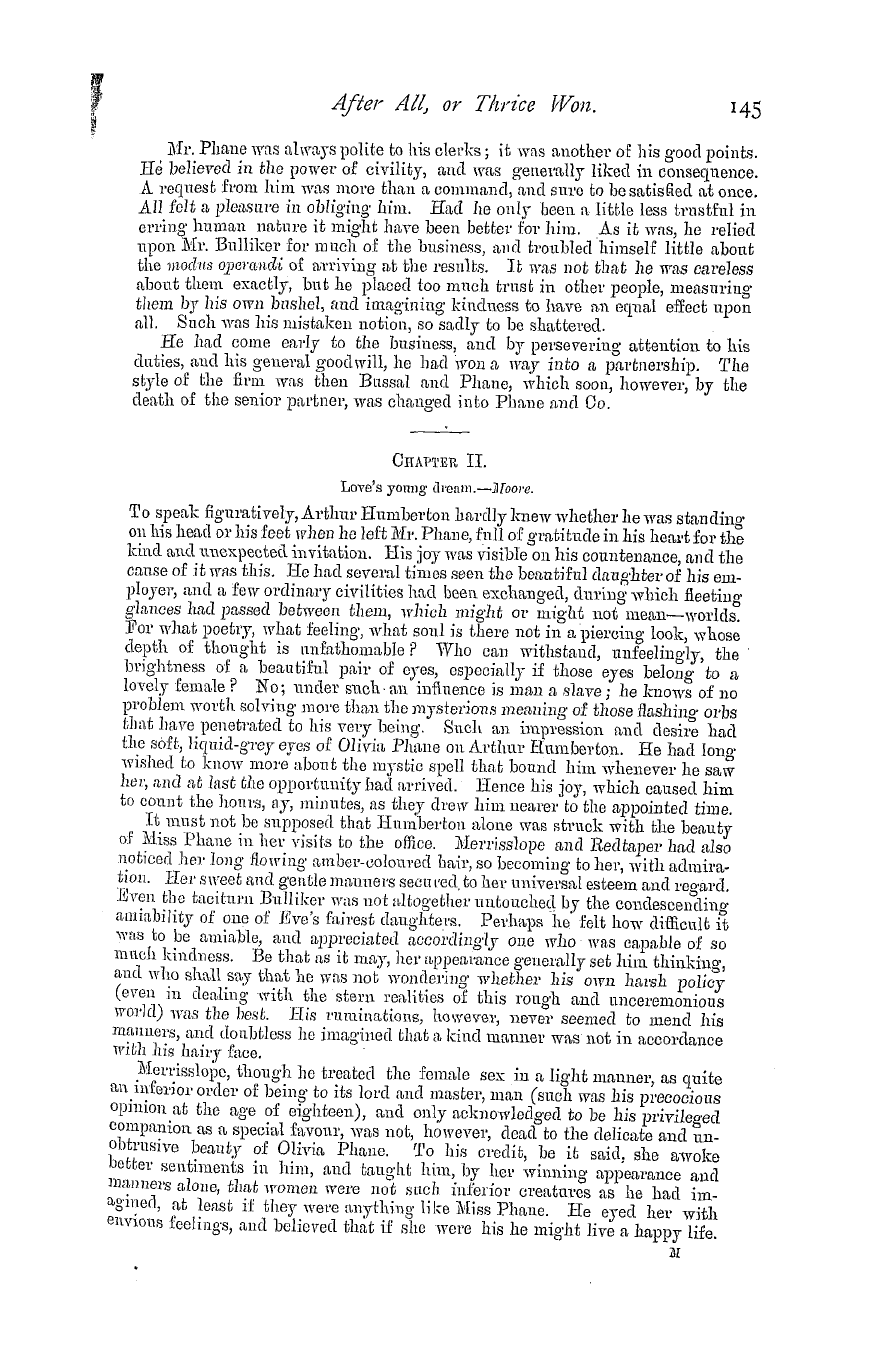 The Masonic Magazine: 1880-10-01 - After All, Or Thrice Won.