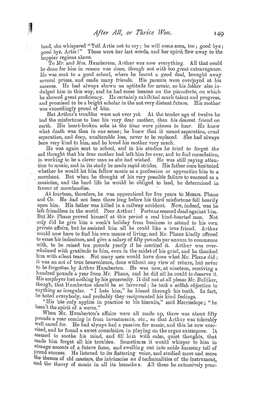 The Masonic Magazine: 1880-10-01 - After All, Or Thrice Won.