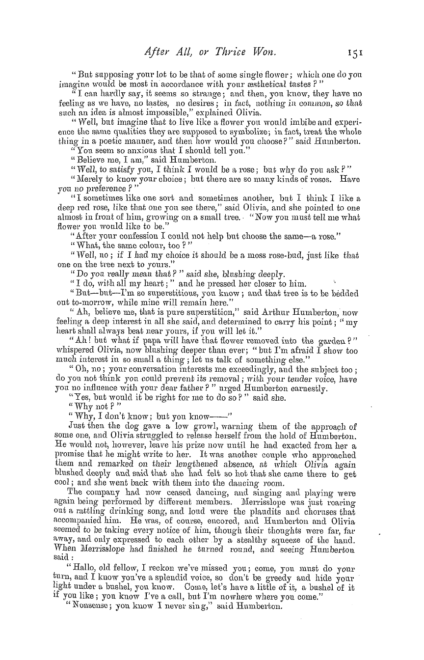 The Masonic Magazine: 1880-10-01 - After All, Or Thrice Won.