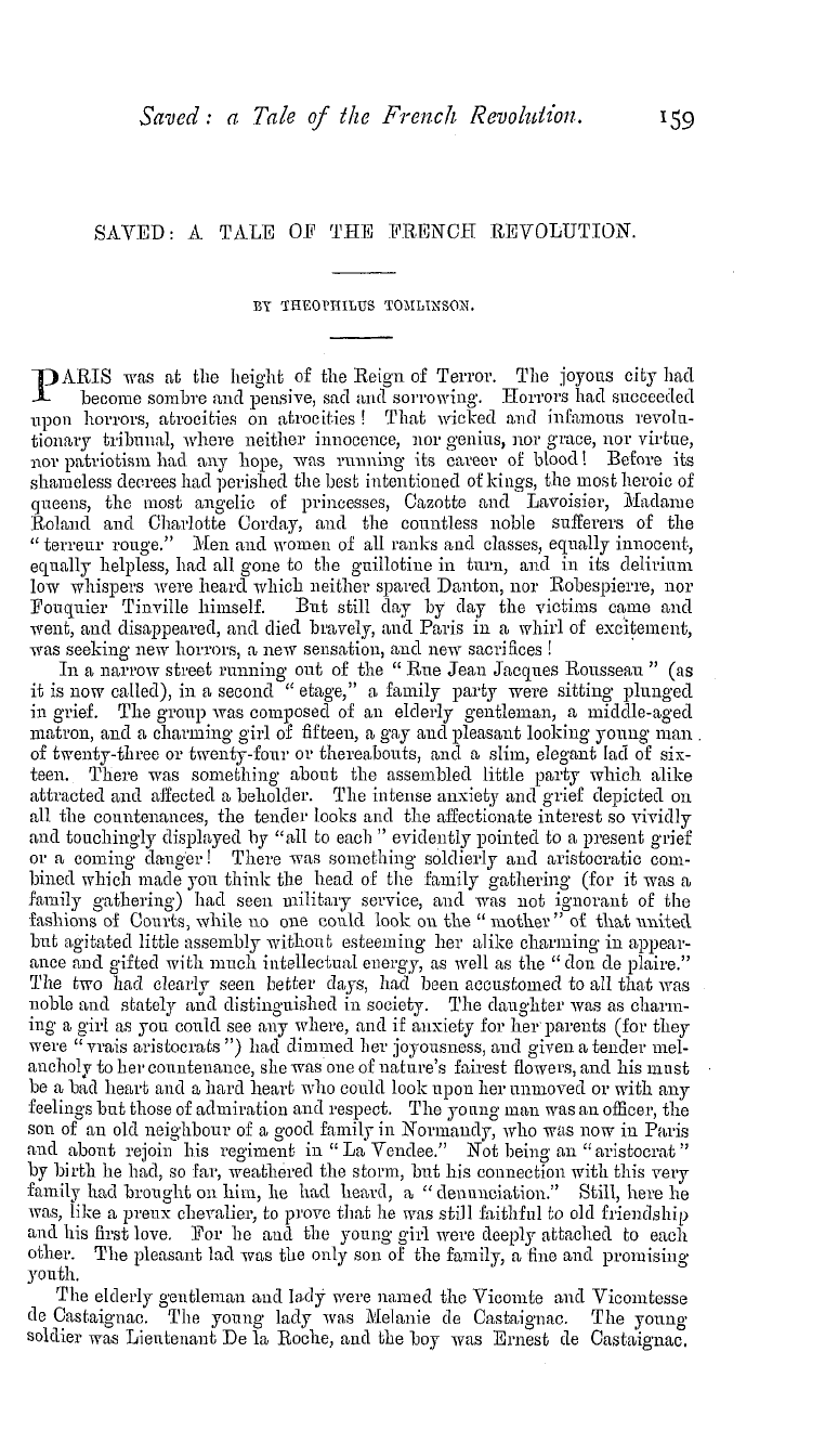 The Masonic Magazine: 1880-10-01 - Saved: A Tale Of The French Revolution.