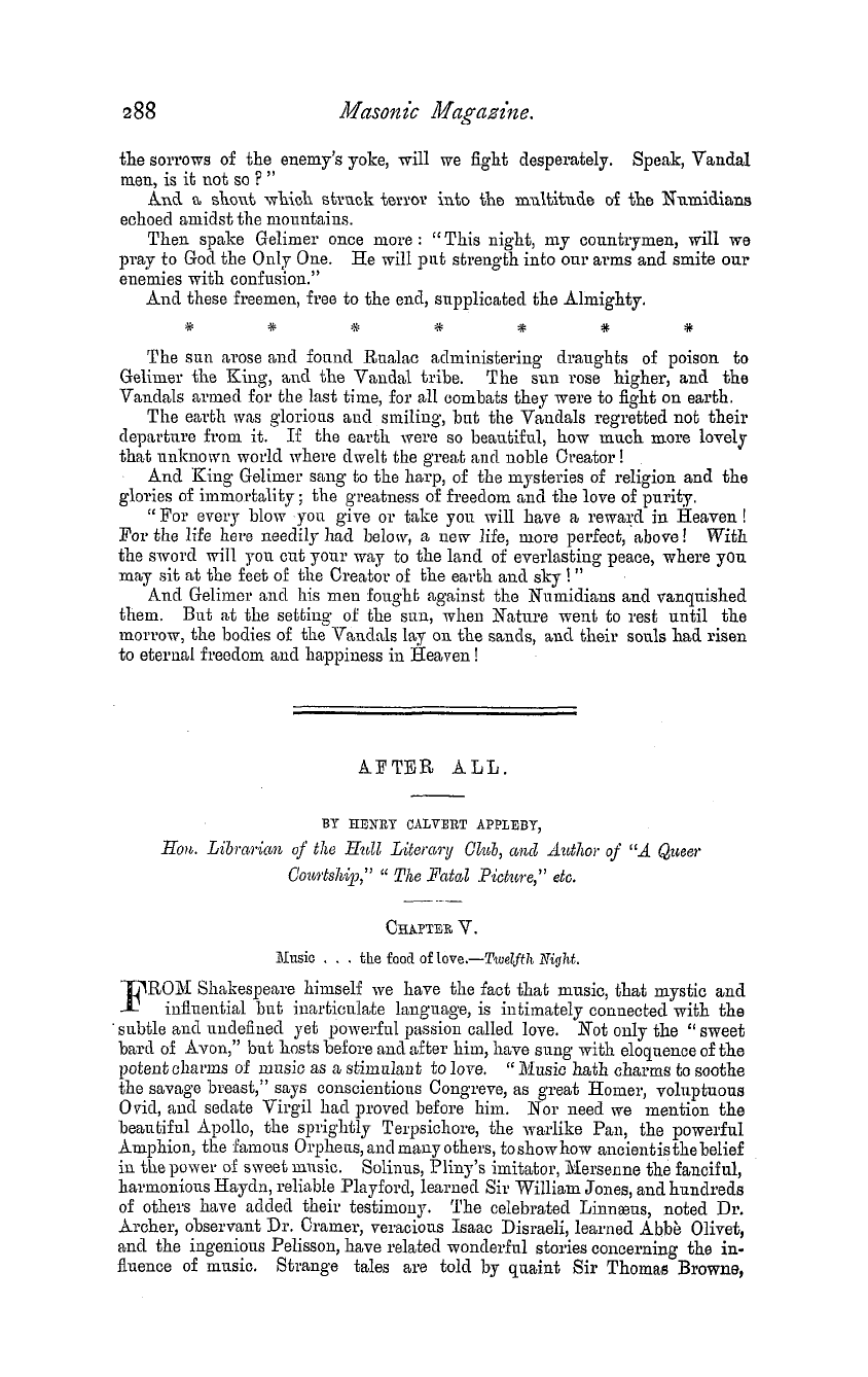 The Masonic Magazine: 1881-01-01 - After All.