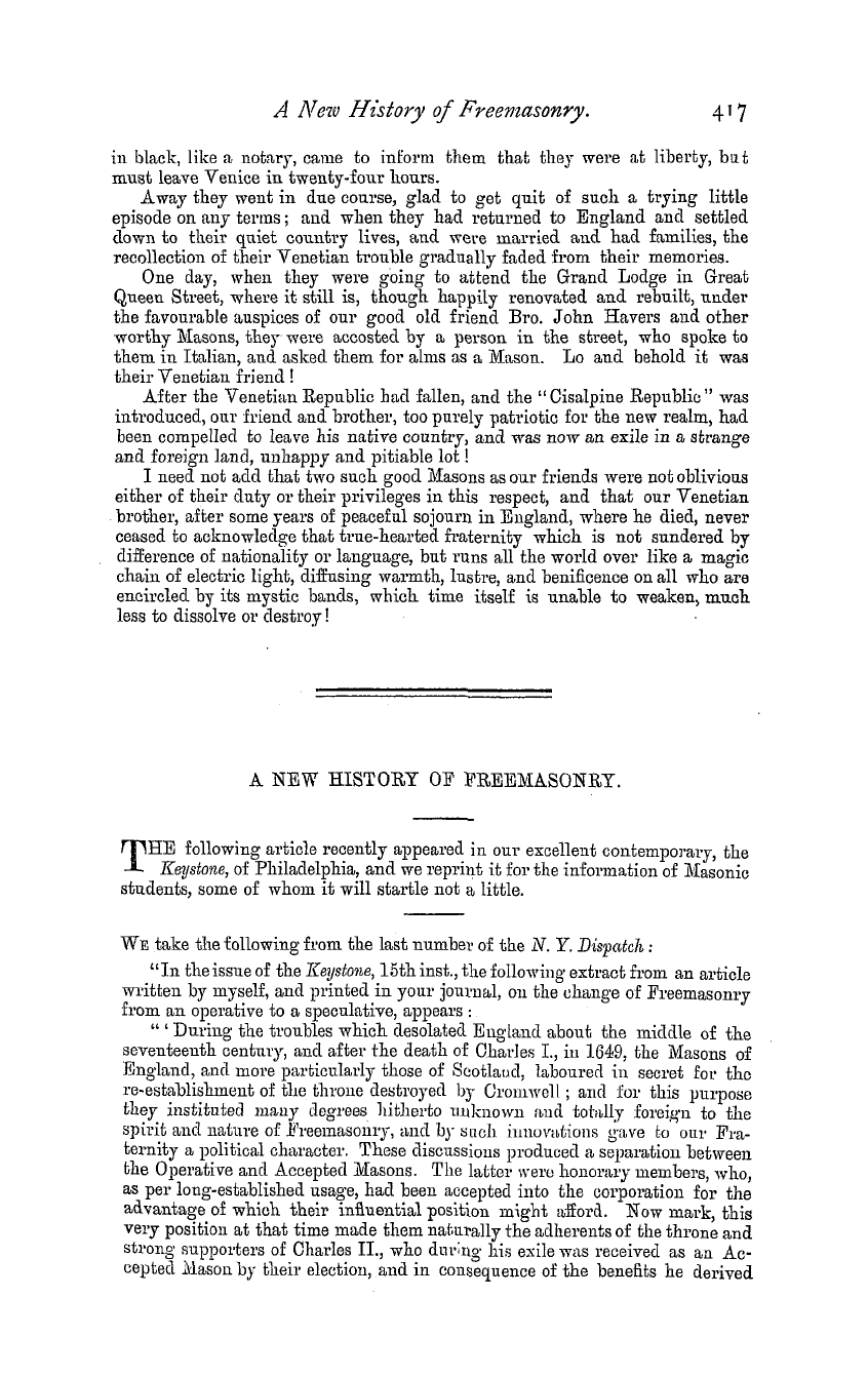 The Masonic Magazine: 1881-04-01 - A Tale Of Venice In 1781.