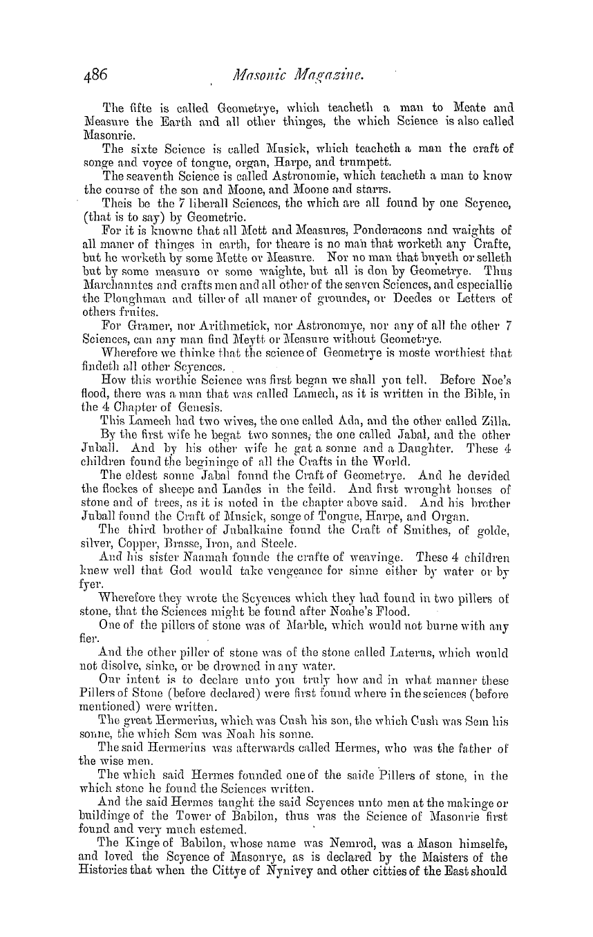 The Masonic Magazine: 1881-06-01 - The Wood Ms.