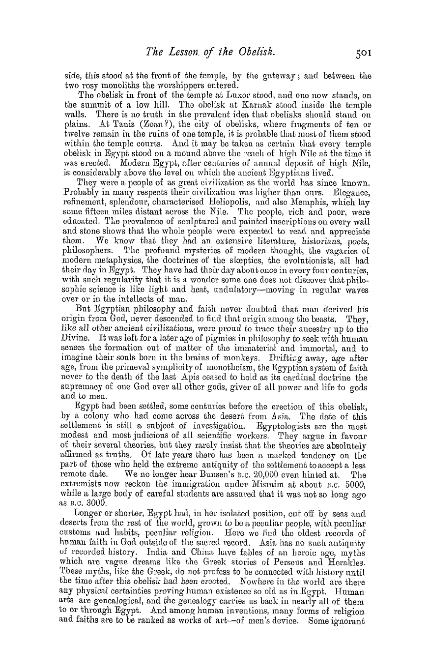 The Masonic Magazine: 1881-06-01 - The Lesson Of The Obelisk.