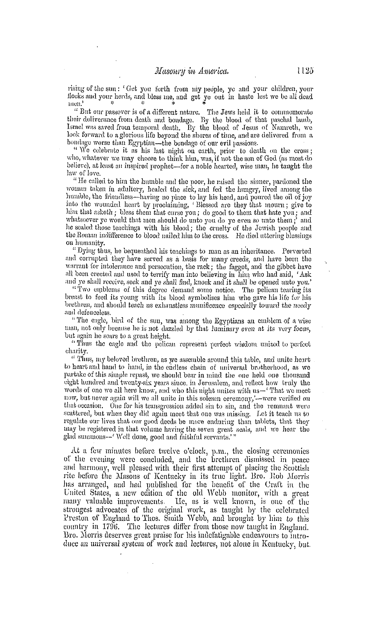 The Freemasons' Monthly Magazine: 1859-06-15 - Masonry In America.