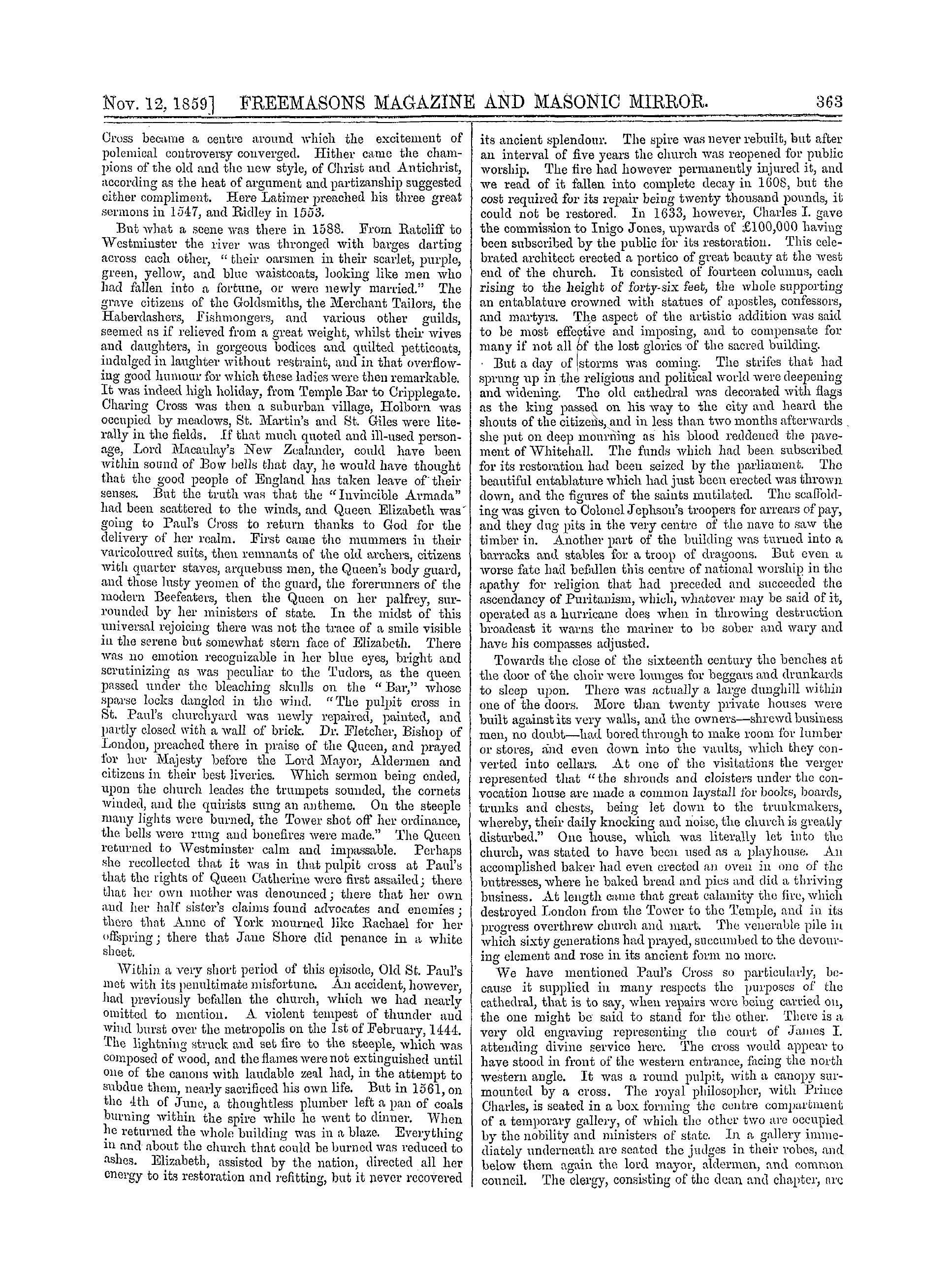 The Freemasons' Monthly Magazine: 1859-11-12: 3