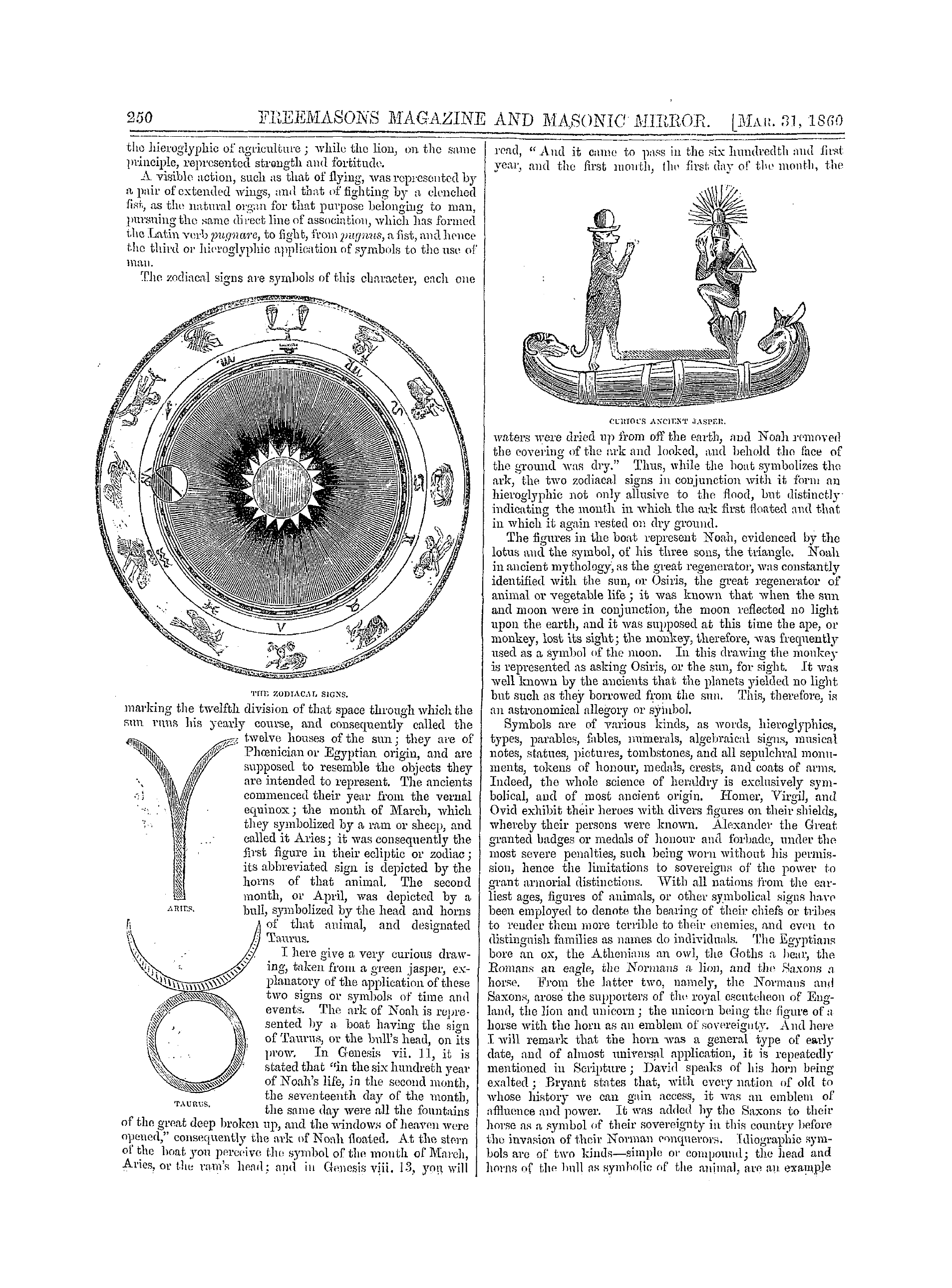 The Freemasons' Monthly Magazine: 1860-03-31 - Ancient Symbolism Illustrated.