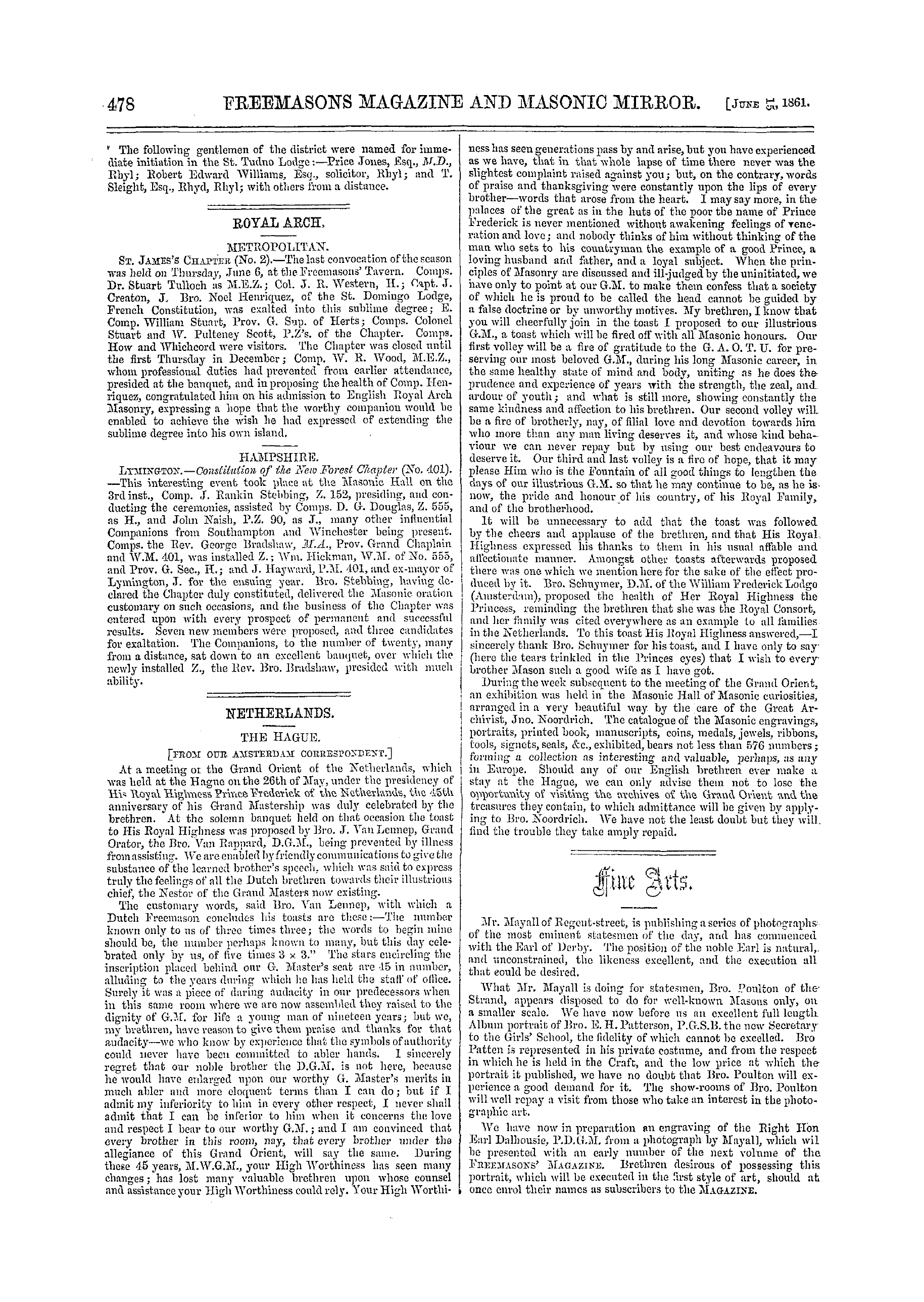 The Freemasons' Monthly Magazine: 1861-06-15: 18