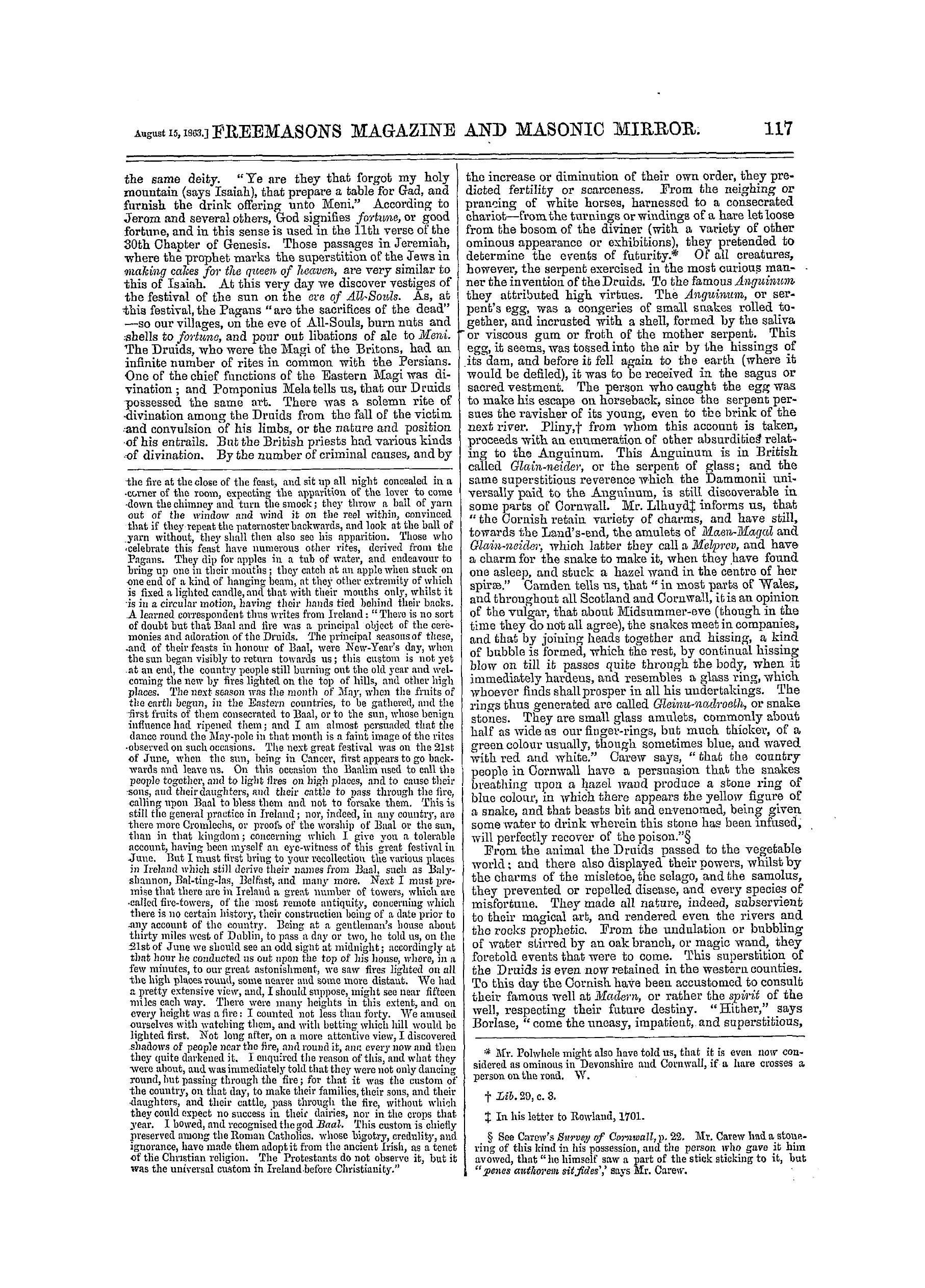 The Freemasons' Monthly Magazine: 1863-08-15: 5