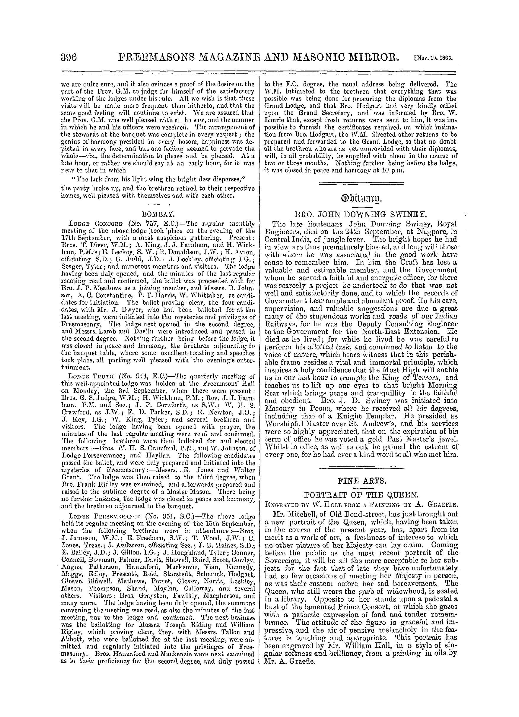 The Freemasons' Monthly Magazine: 1864-11-19 - India.