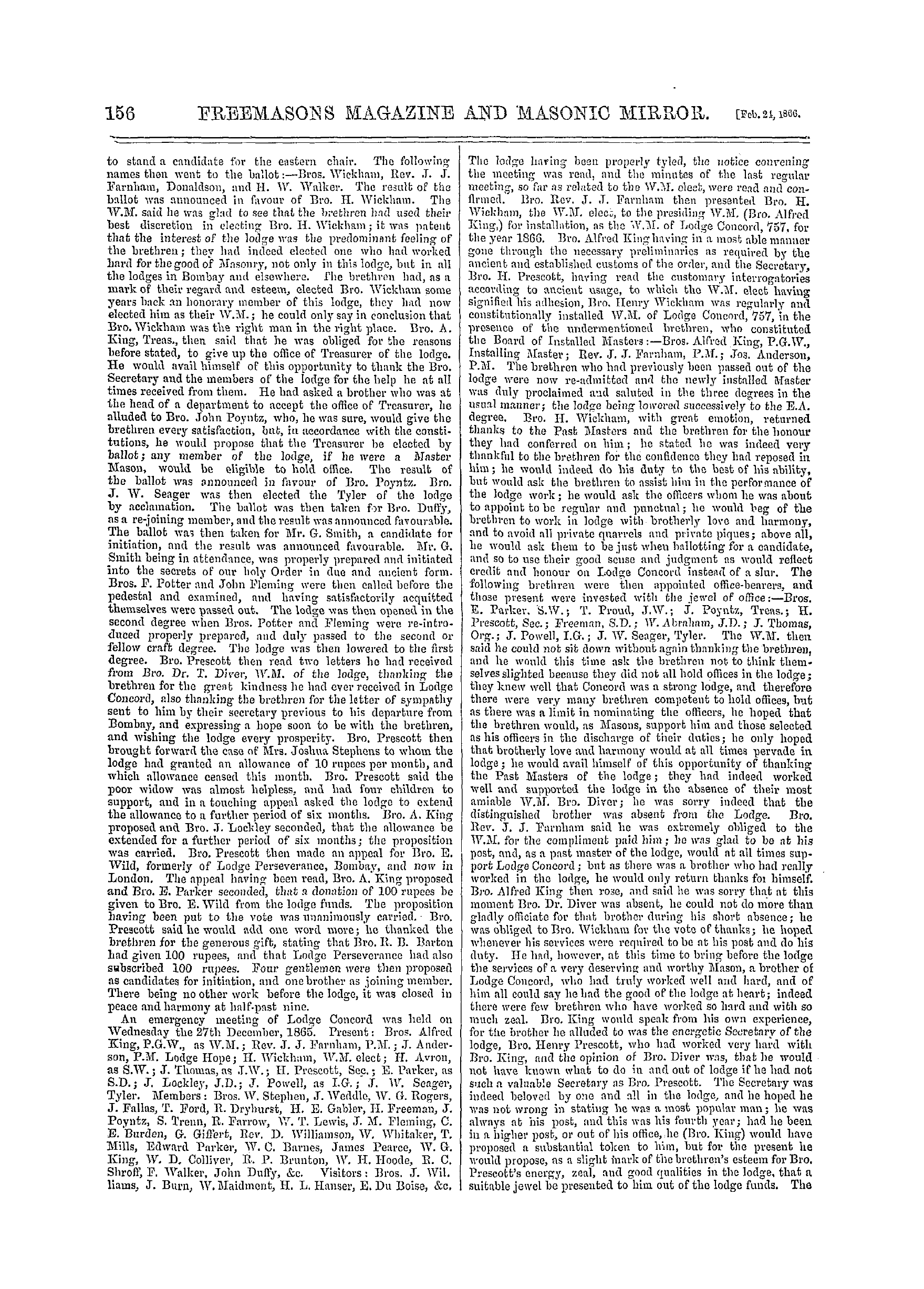 The Freemasons' Monthly Magazine: 1866-02-24: 16