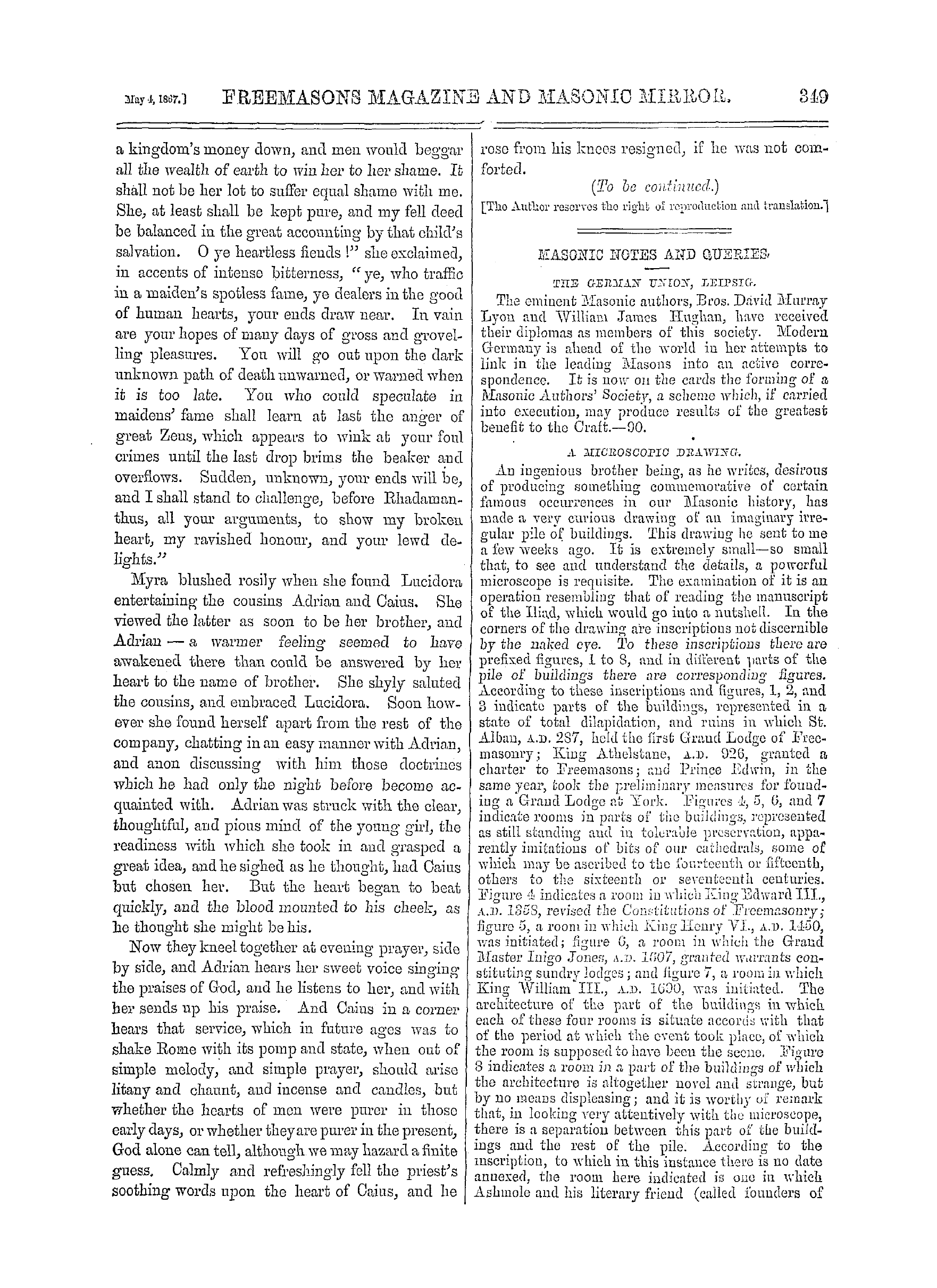 The Freemasons' Monthly Magazine: 1867-05-04 - Masonic Notes And Queries