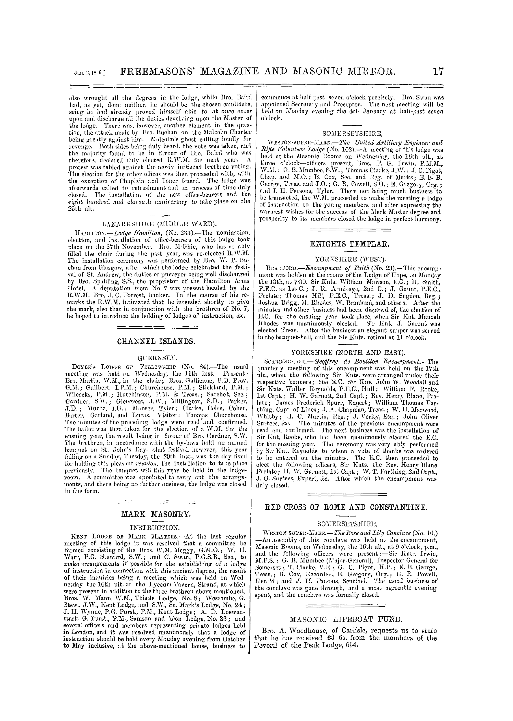 The Freemasons' Monthly Magazine: 1869-01-02 - Red Cross Of Rome And Constantine.